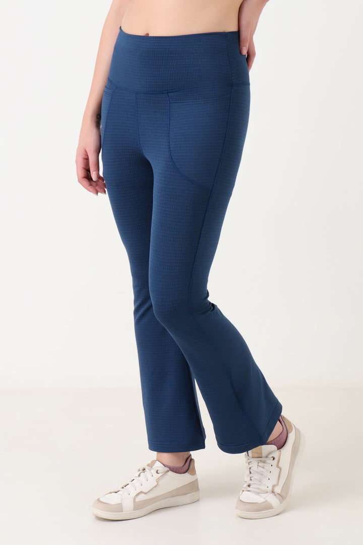 Jacquard Flare Leggings Teal