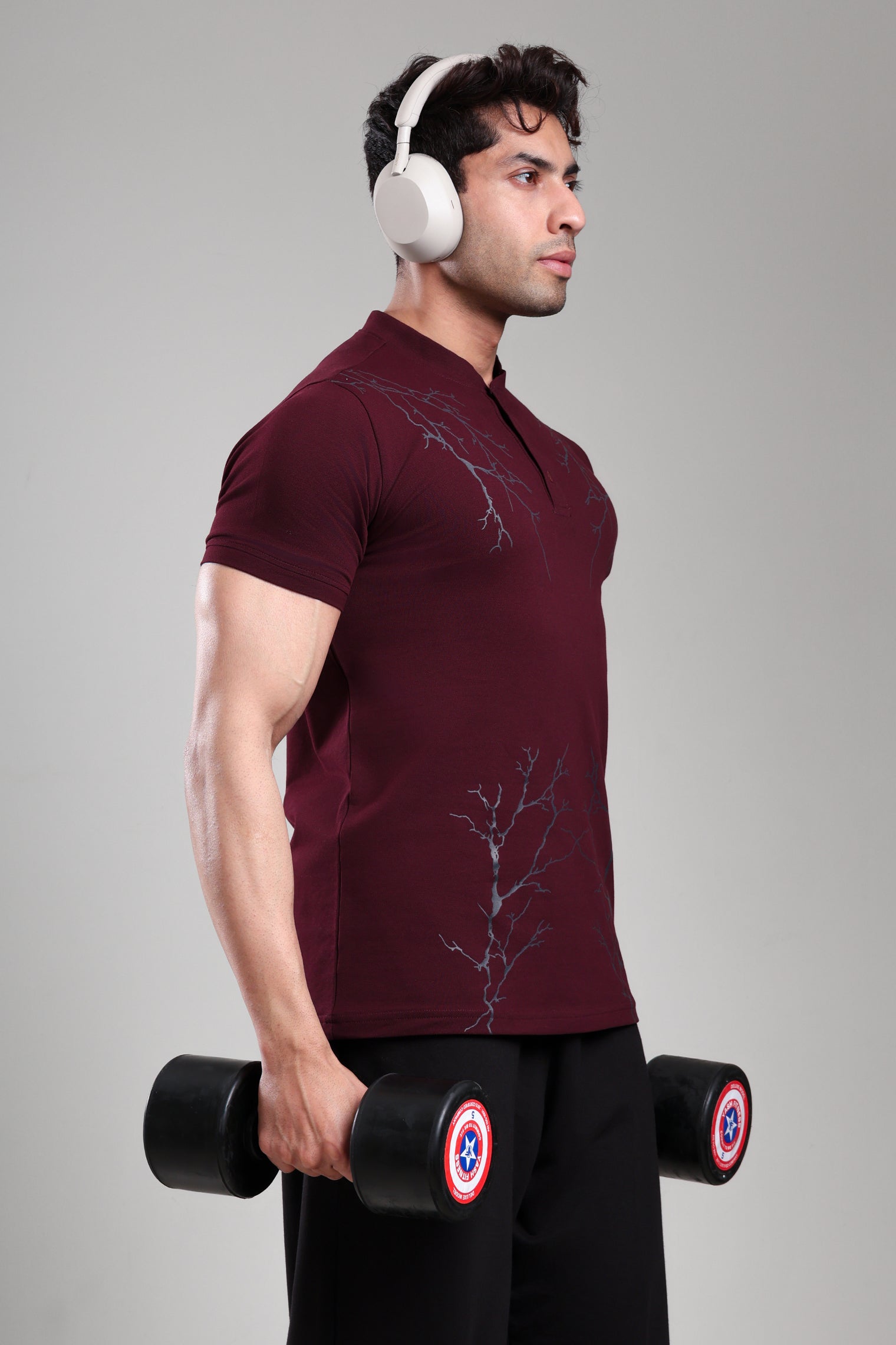GROW Luxe Henley T-Shirt Wine