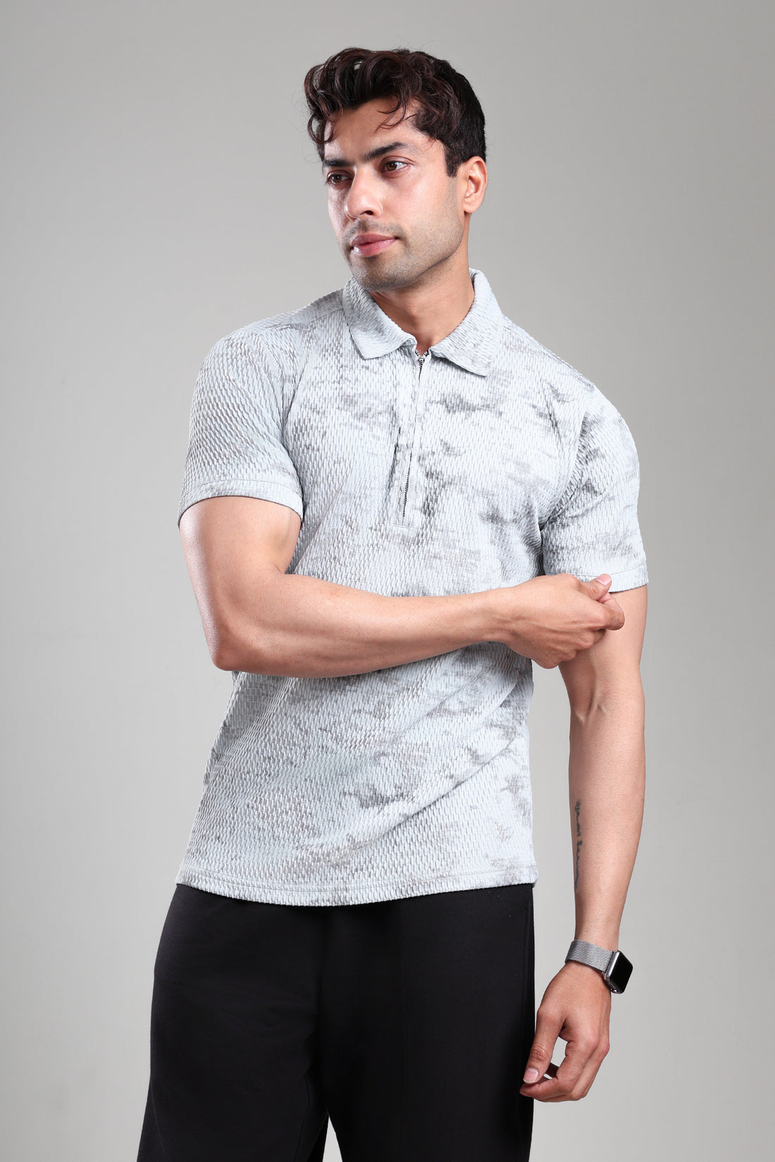 GROW Textured Polo Tee Mint