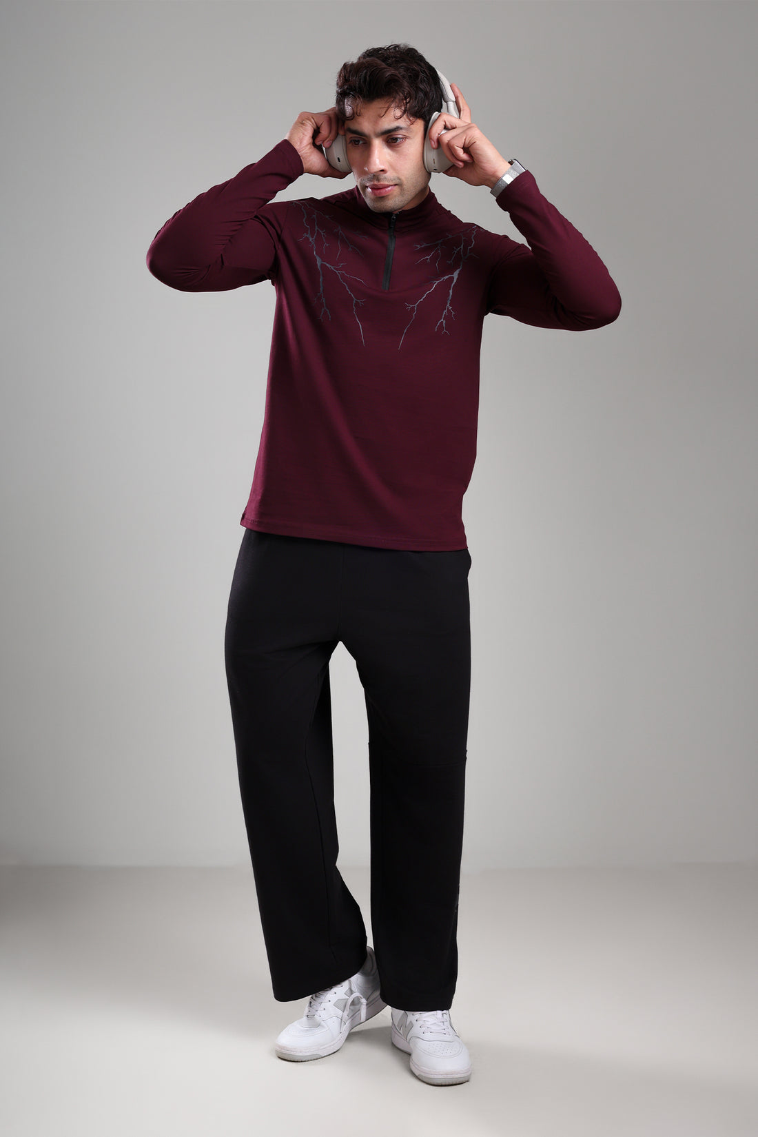 GROW ThunderFlex Zip Tshirt Wine