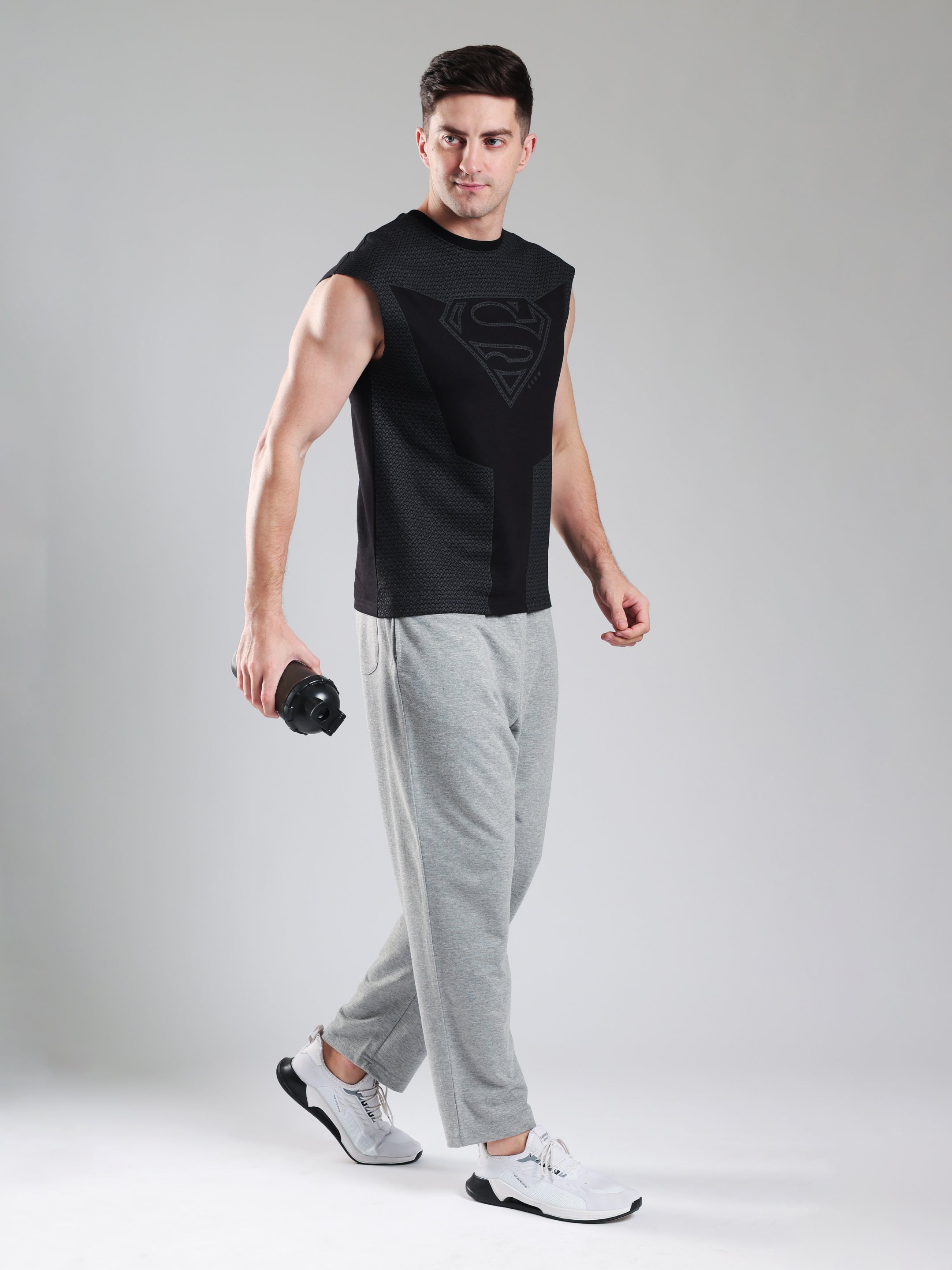 Superman Capsleeves Tee Black
