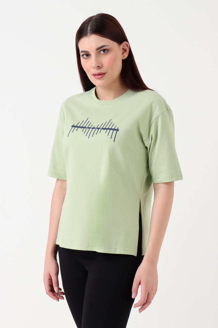 Oversized Slit Tshirt Pista