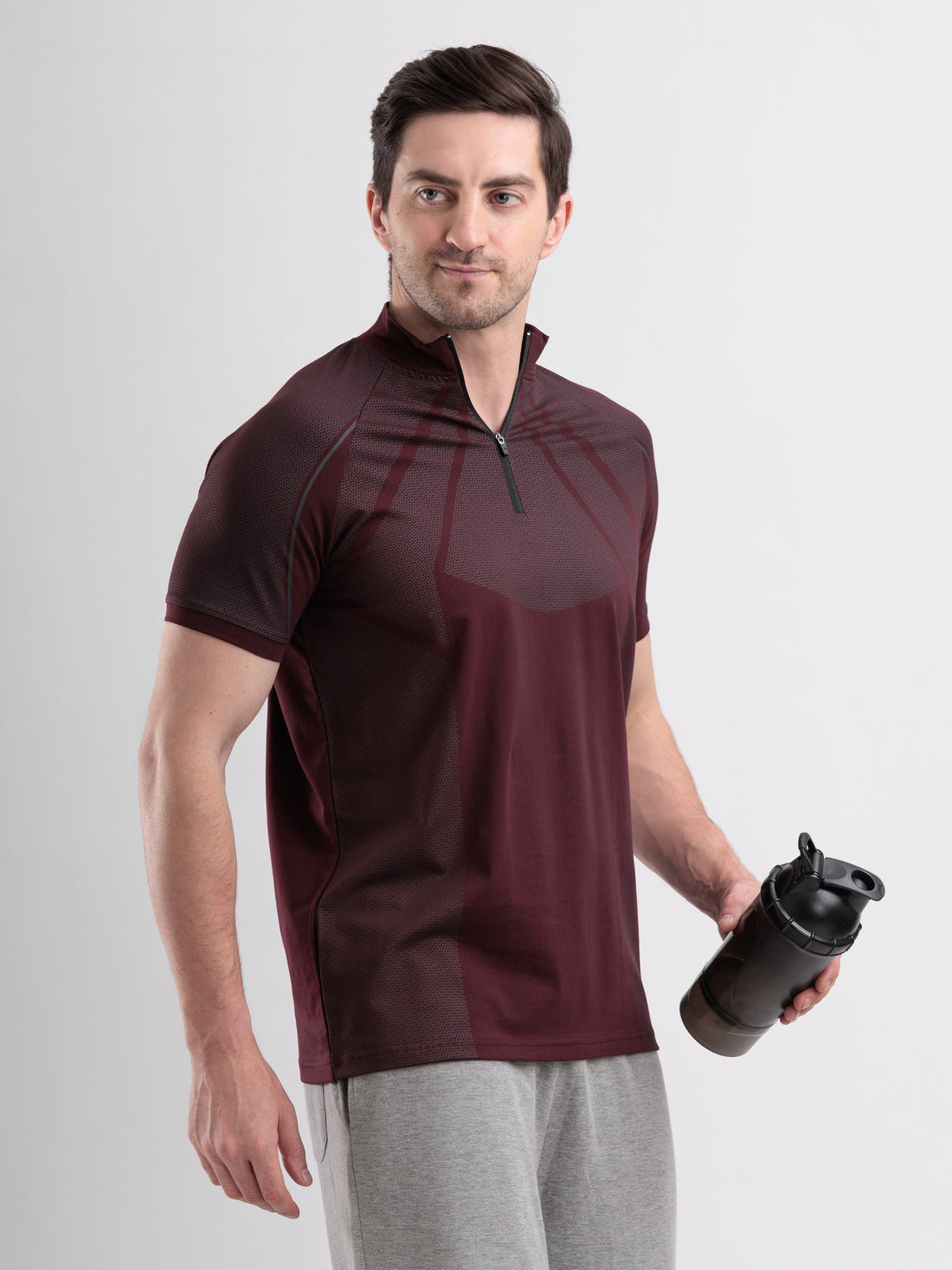 GROW Elevate Quarter Zip Tee Wine