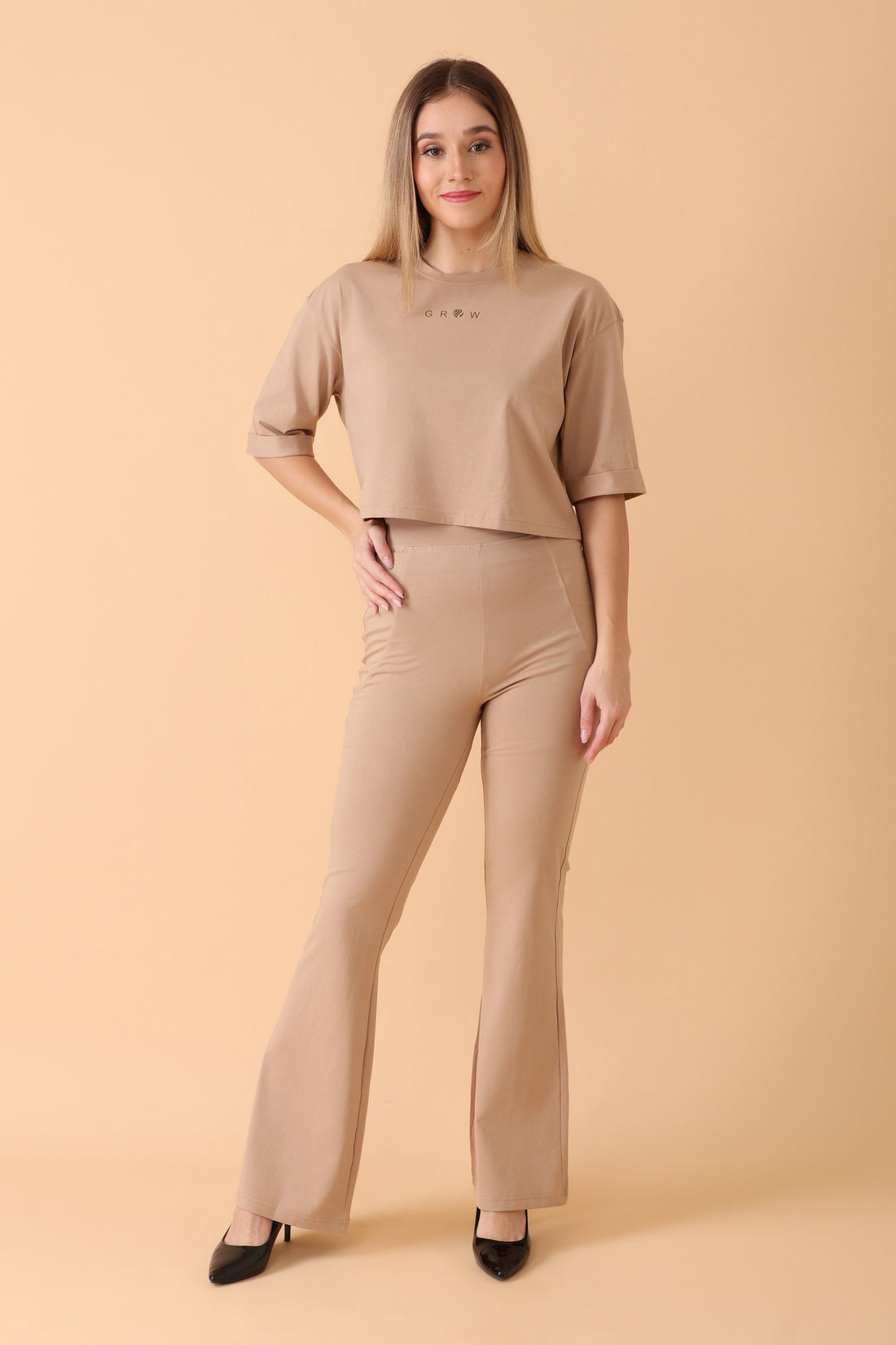 GROW Lounge Luxe Co-ord Set Beige Beauty