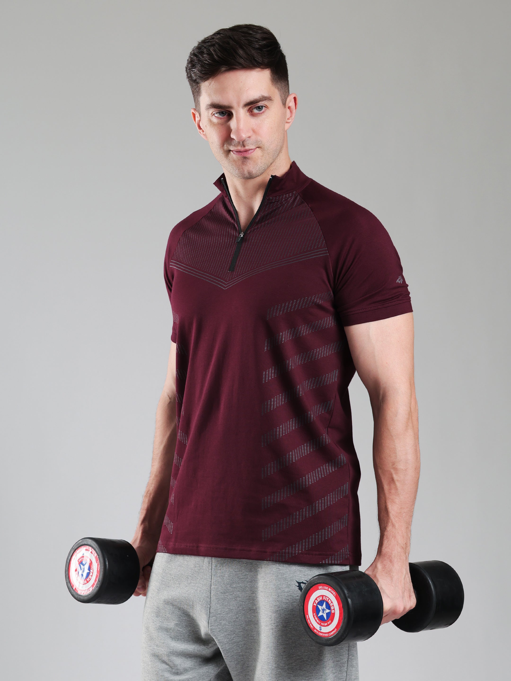 Grow AeroFlex Quarter Zip T-Shirt Wine