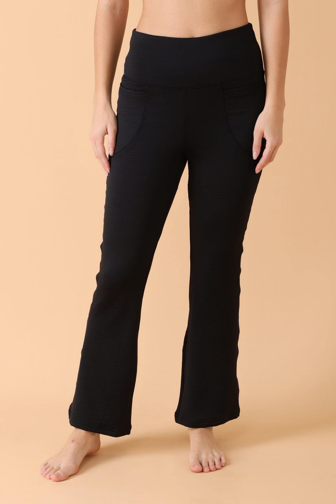 Jacquard Flare Leggings Black