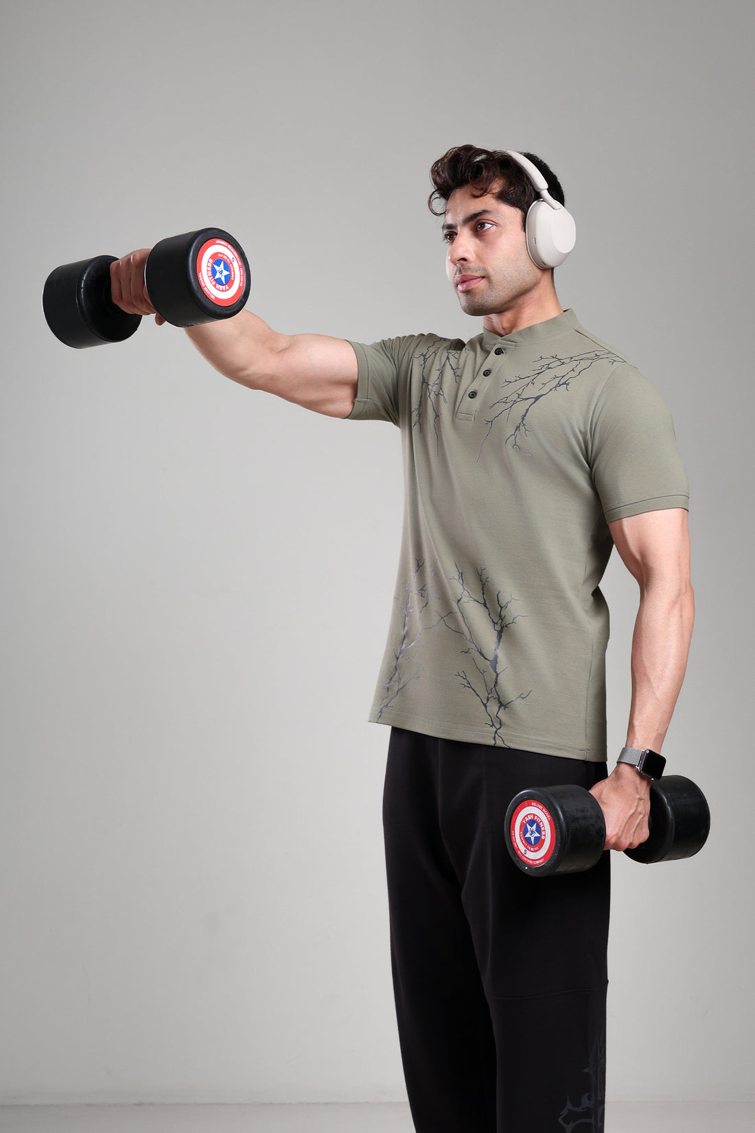 GROW Luxe Henley T-Shirt Mid grey