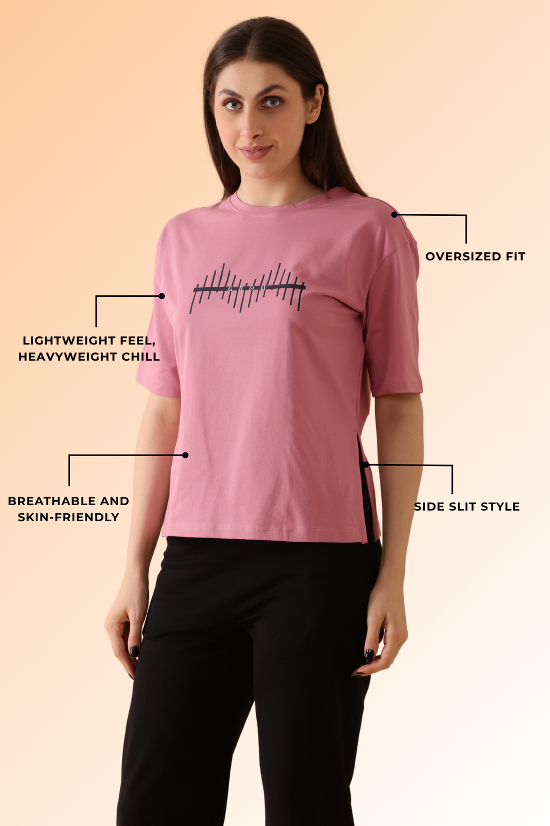 Slit & Chill Tee –  Blush Onion