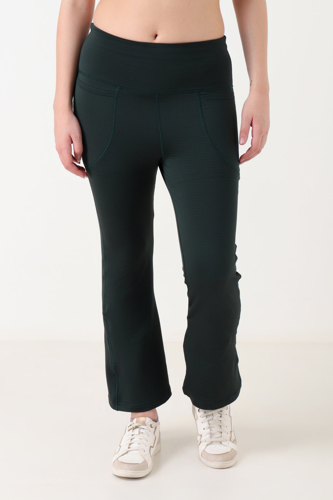 Jacquard Flare Leggings Olive