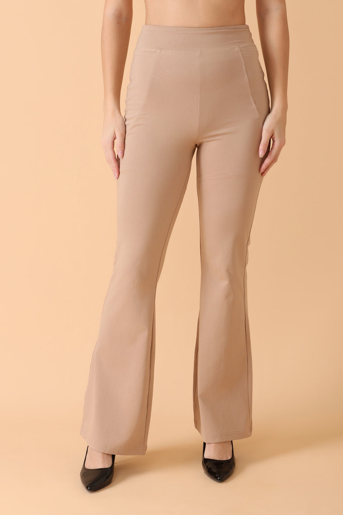 Easy Breezy Flare Pant Beige, Please