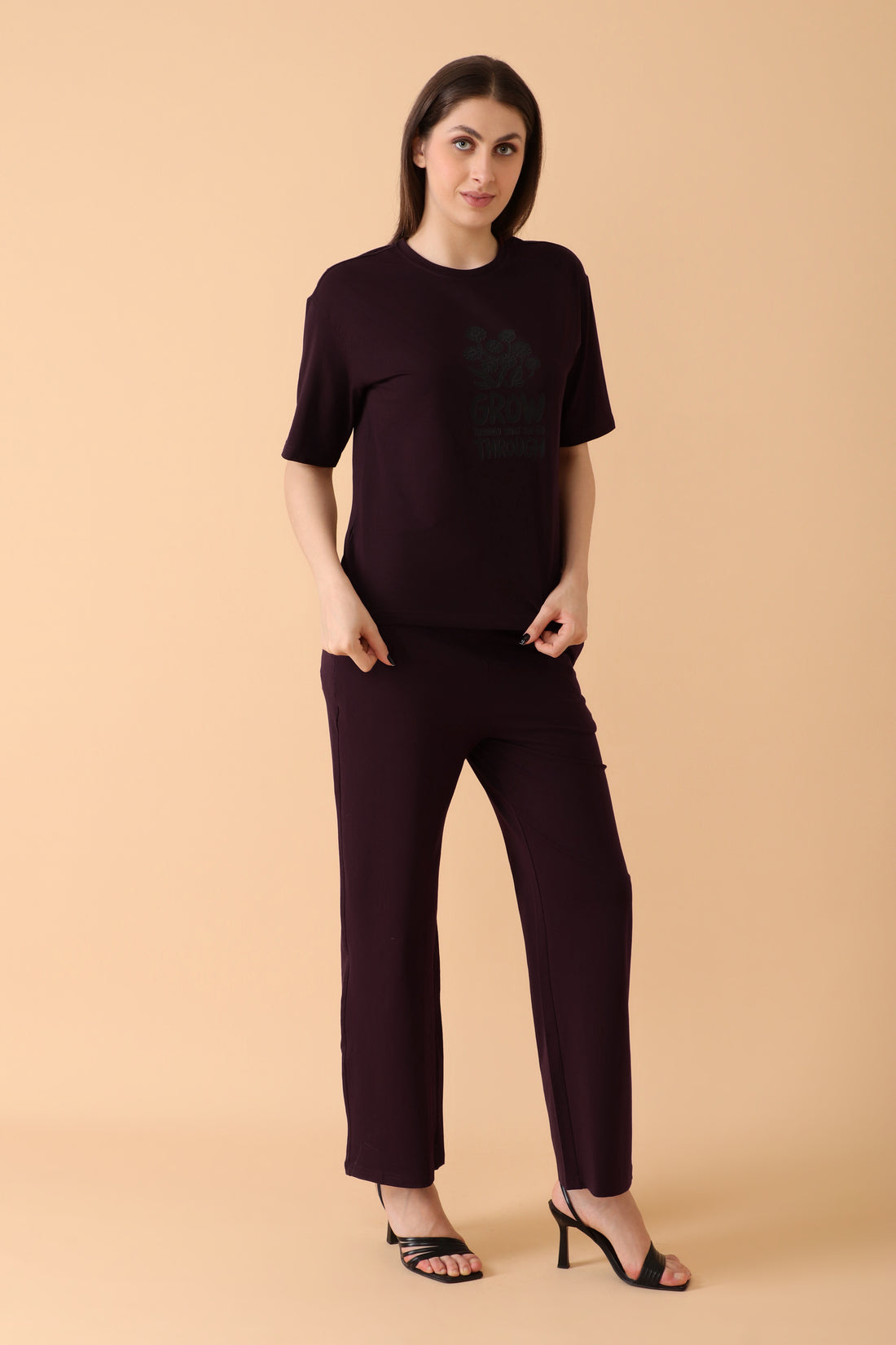 Cloud Nine Co-ord set Wine Dusk