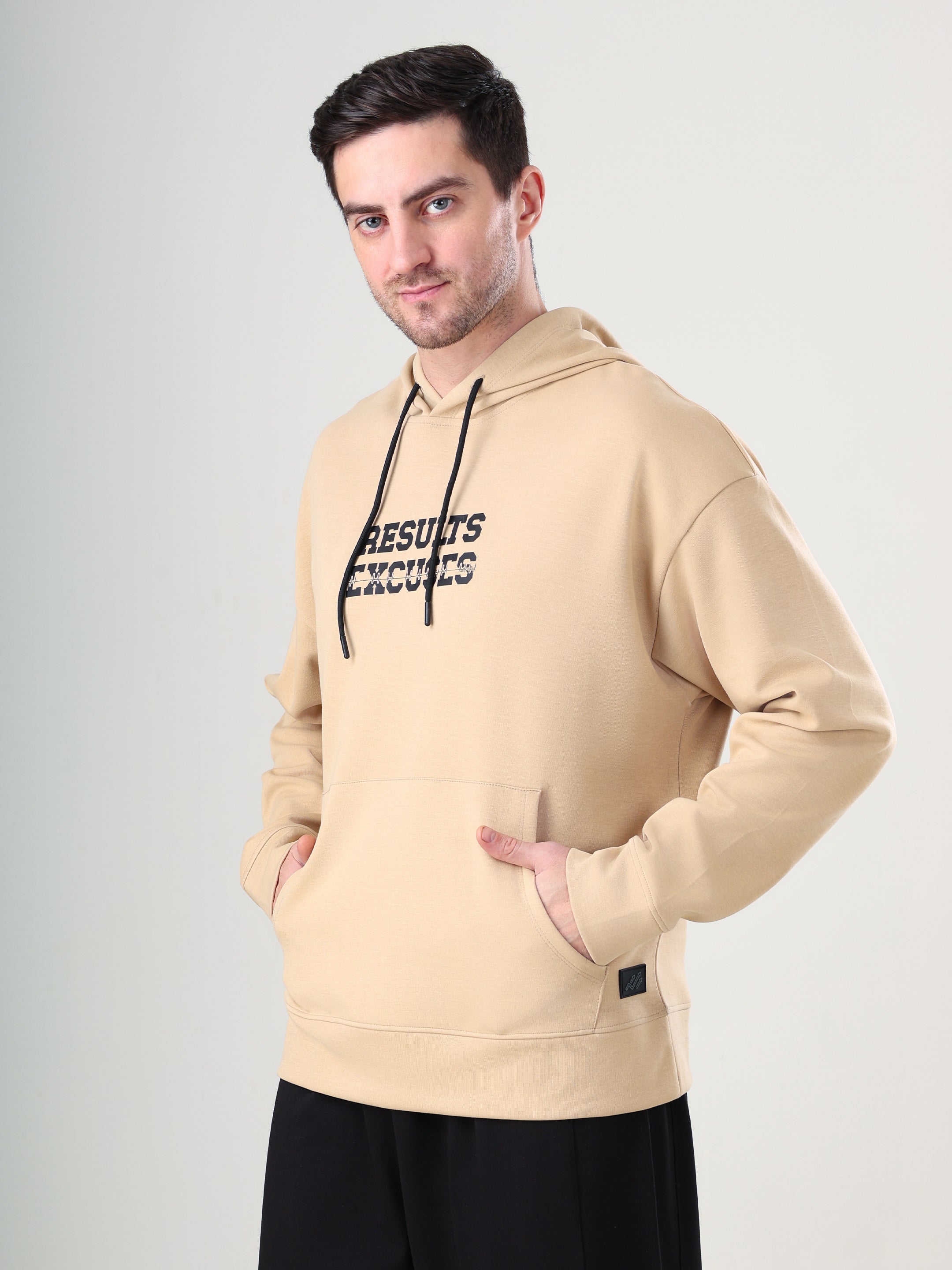 Result Oversize Hoodie Beige