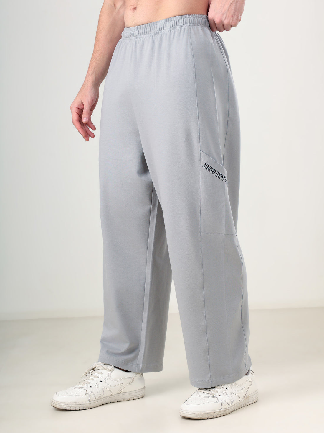 Grow Performance Wide Joggers Light Grey