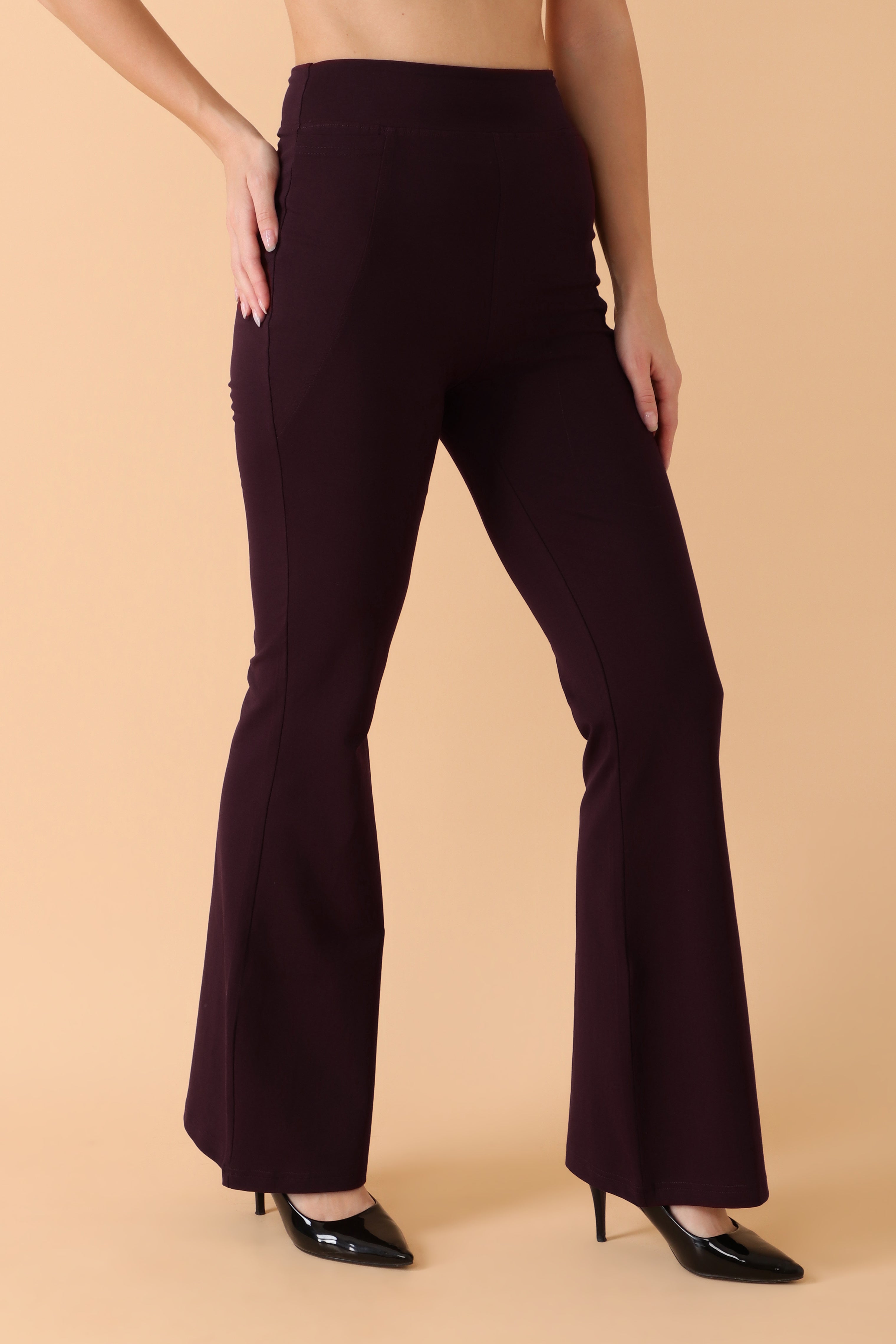 Easy Breezy Flare Pant Velvet Wine