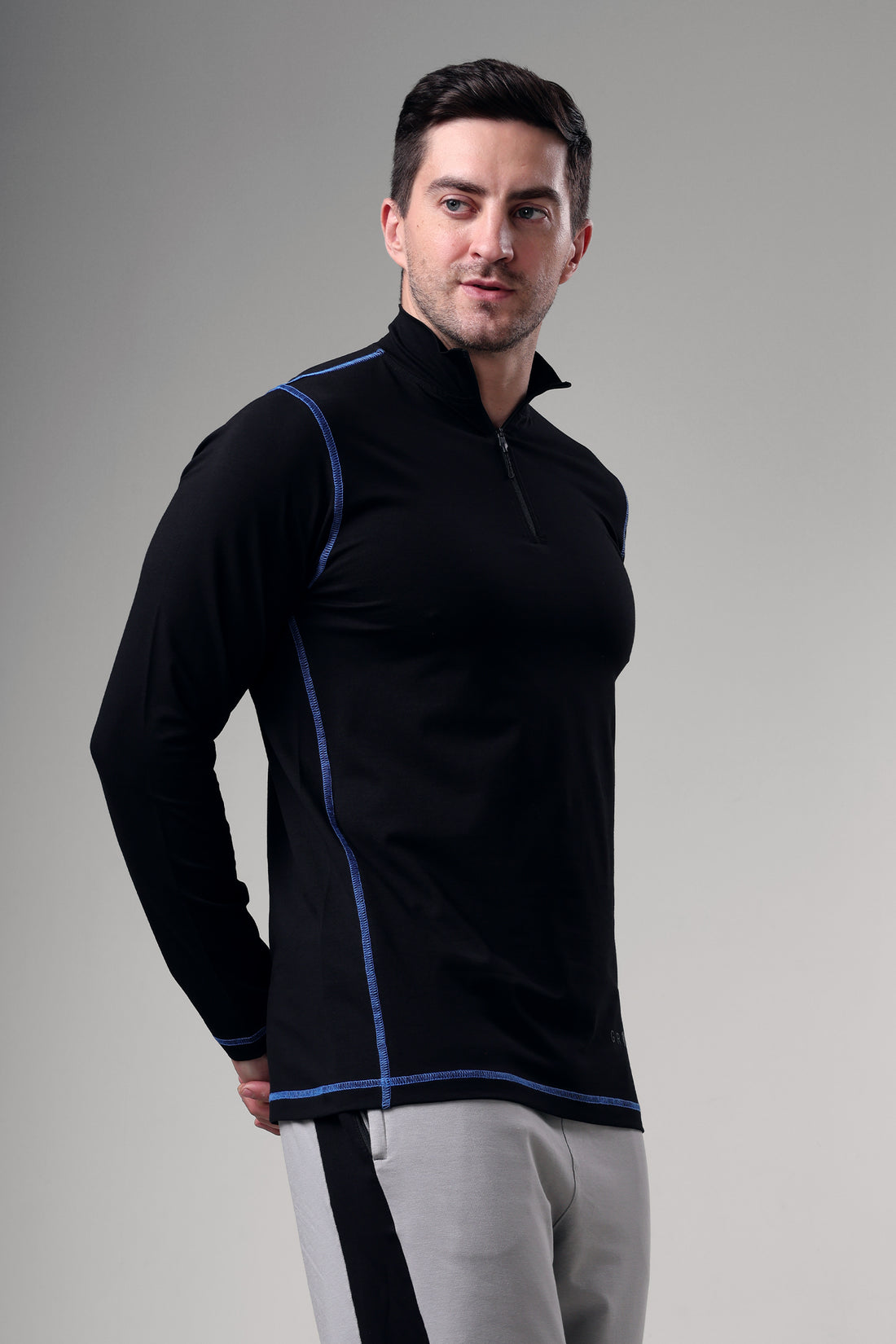 Grow 5T Quarter Zip T-shirt Black