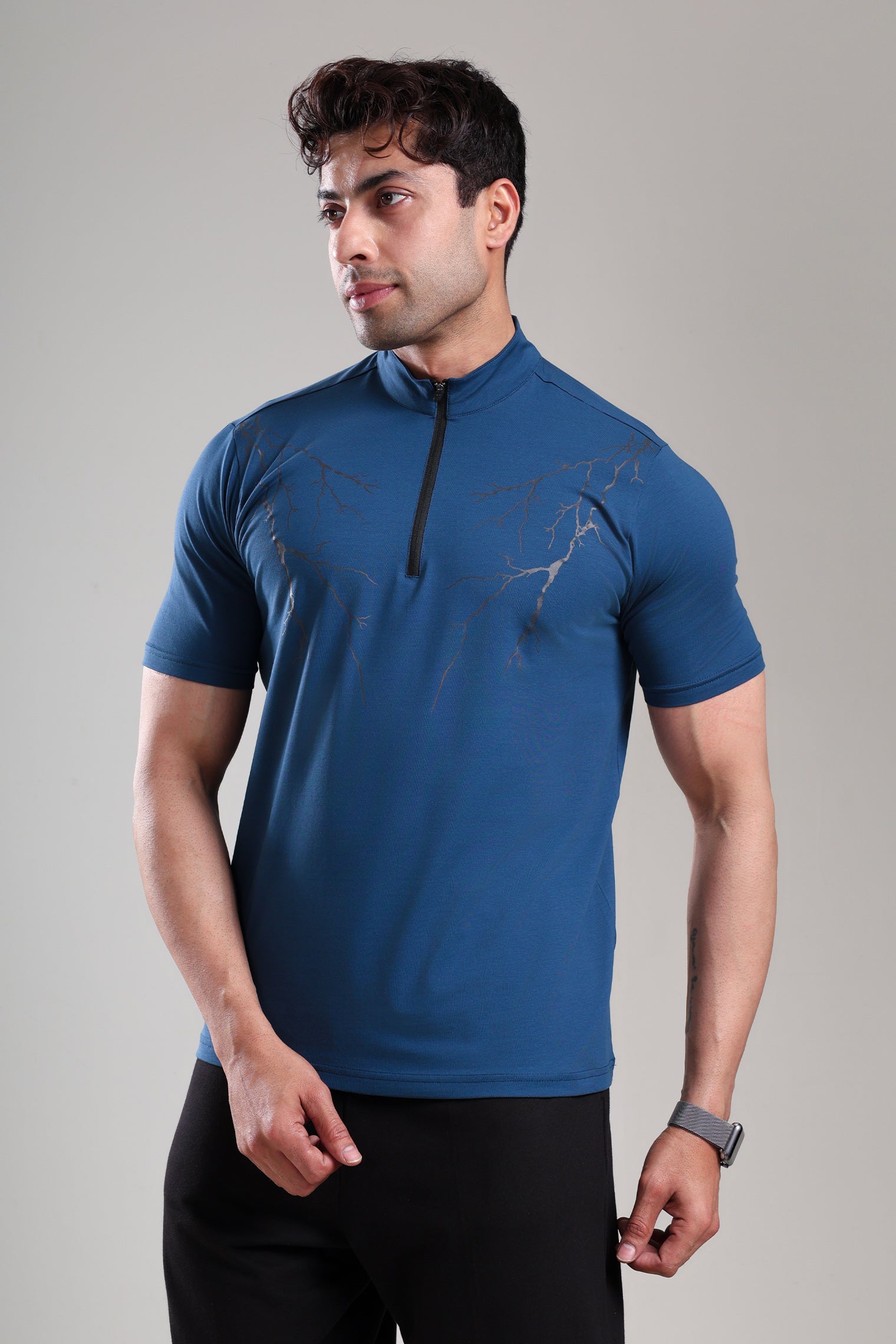 GROW AlphaFlex Quarter Zip Tshirt Airforce