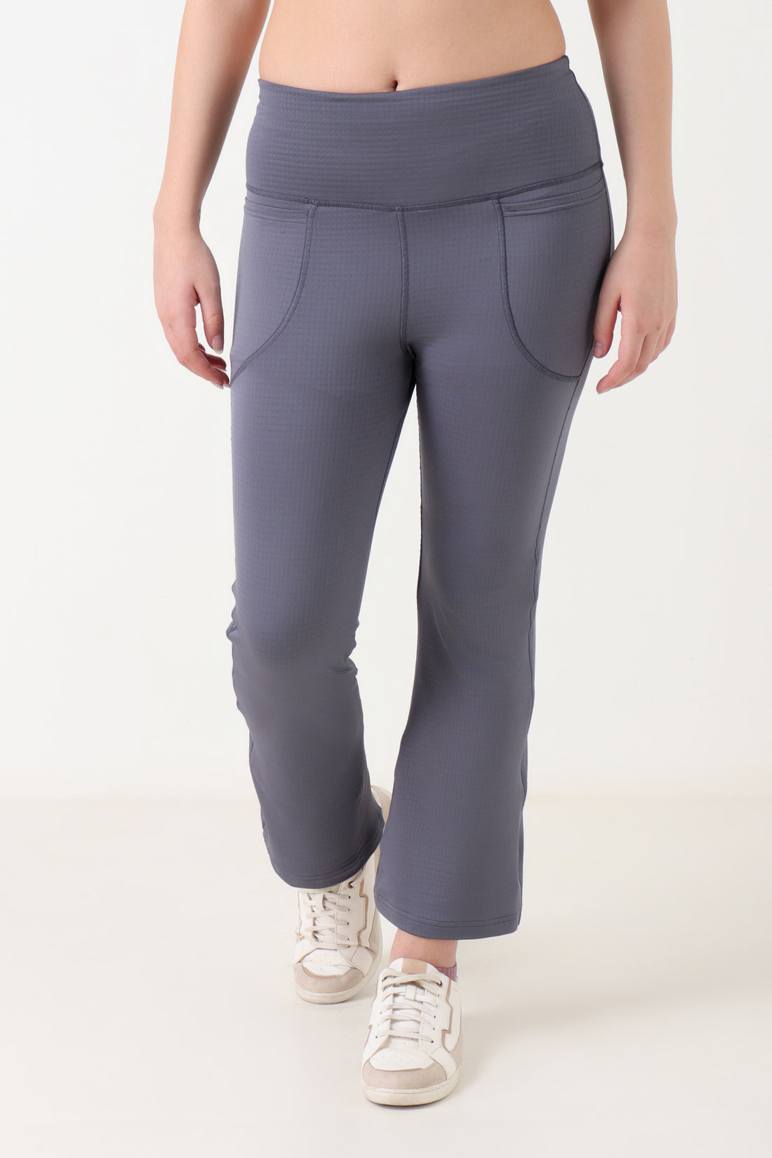 Jacquard Flare Leggings Light Grey