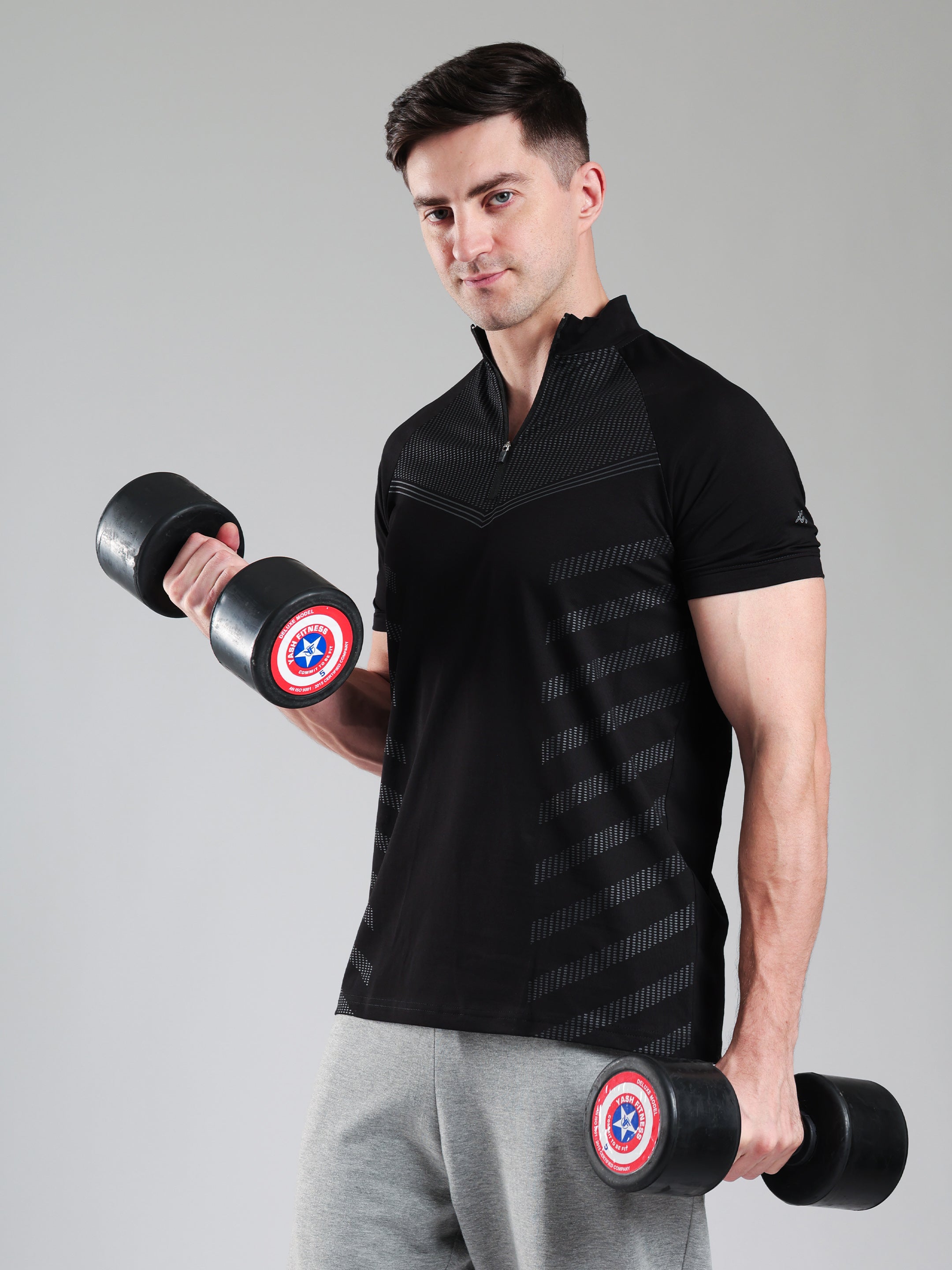 Grow AeroFlex Quarter Zip T-Shirt Black