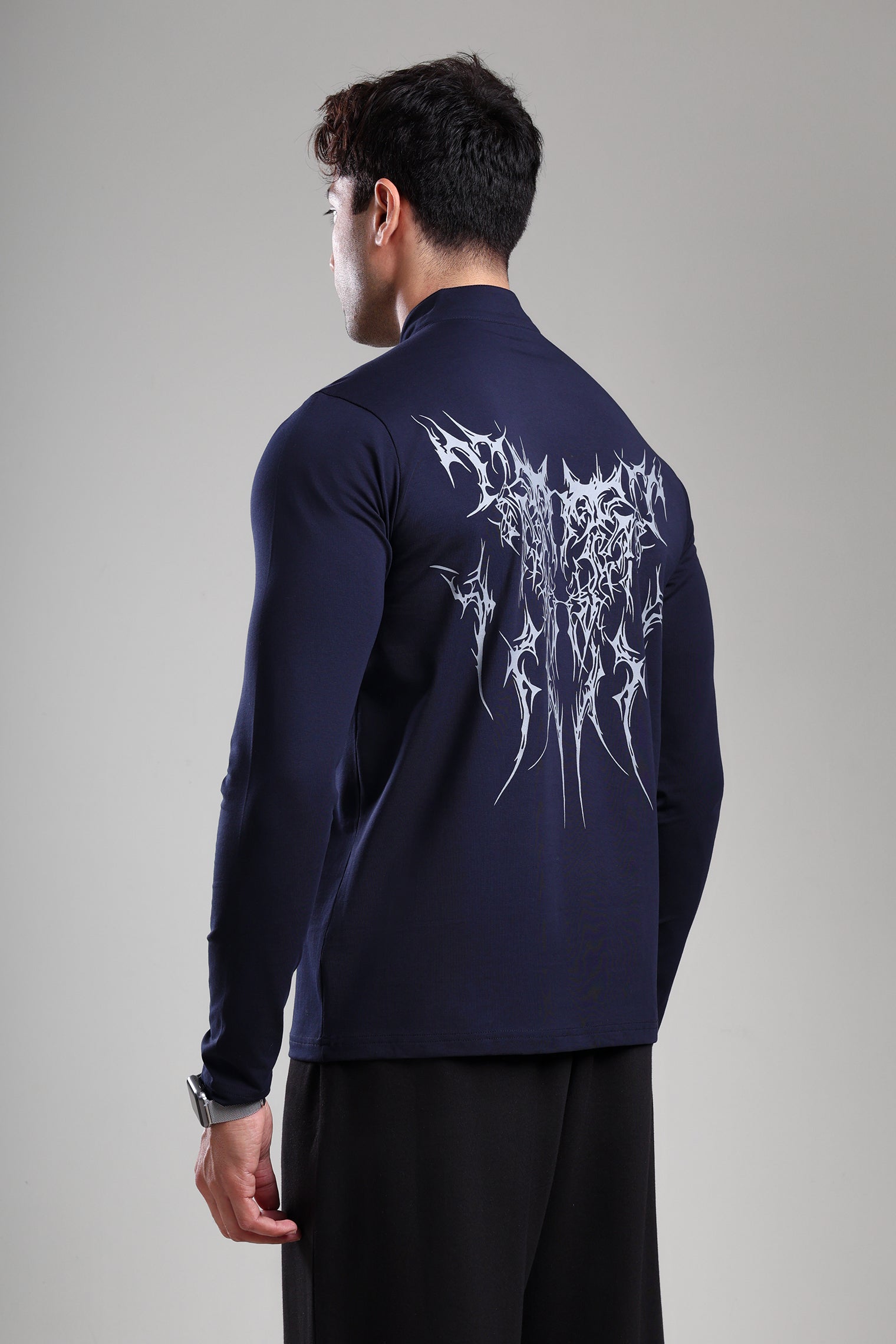 GROW ThunderFlex Zip Tshirt Navy