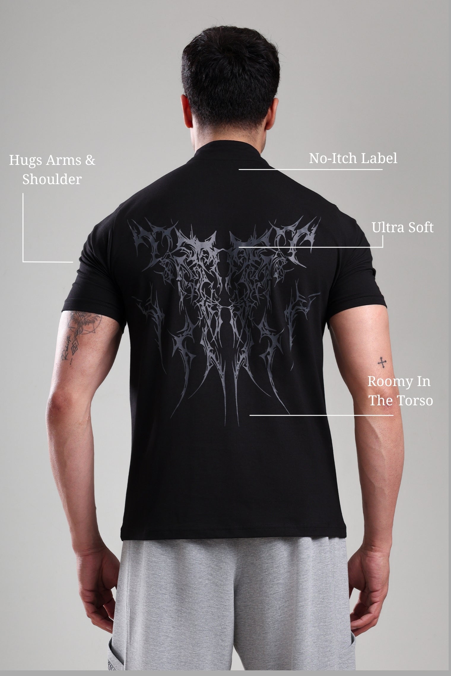 GROW AlphaFlex Quarter Zip Tshirt Black