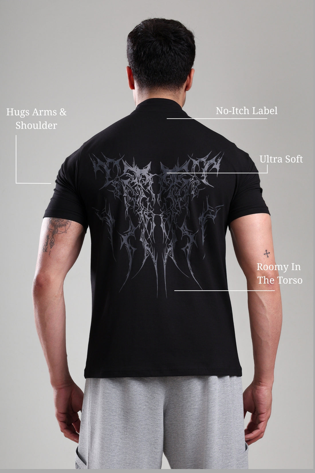 GROW AlphaFlex Quarter Zip Tshirt Black