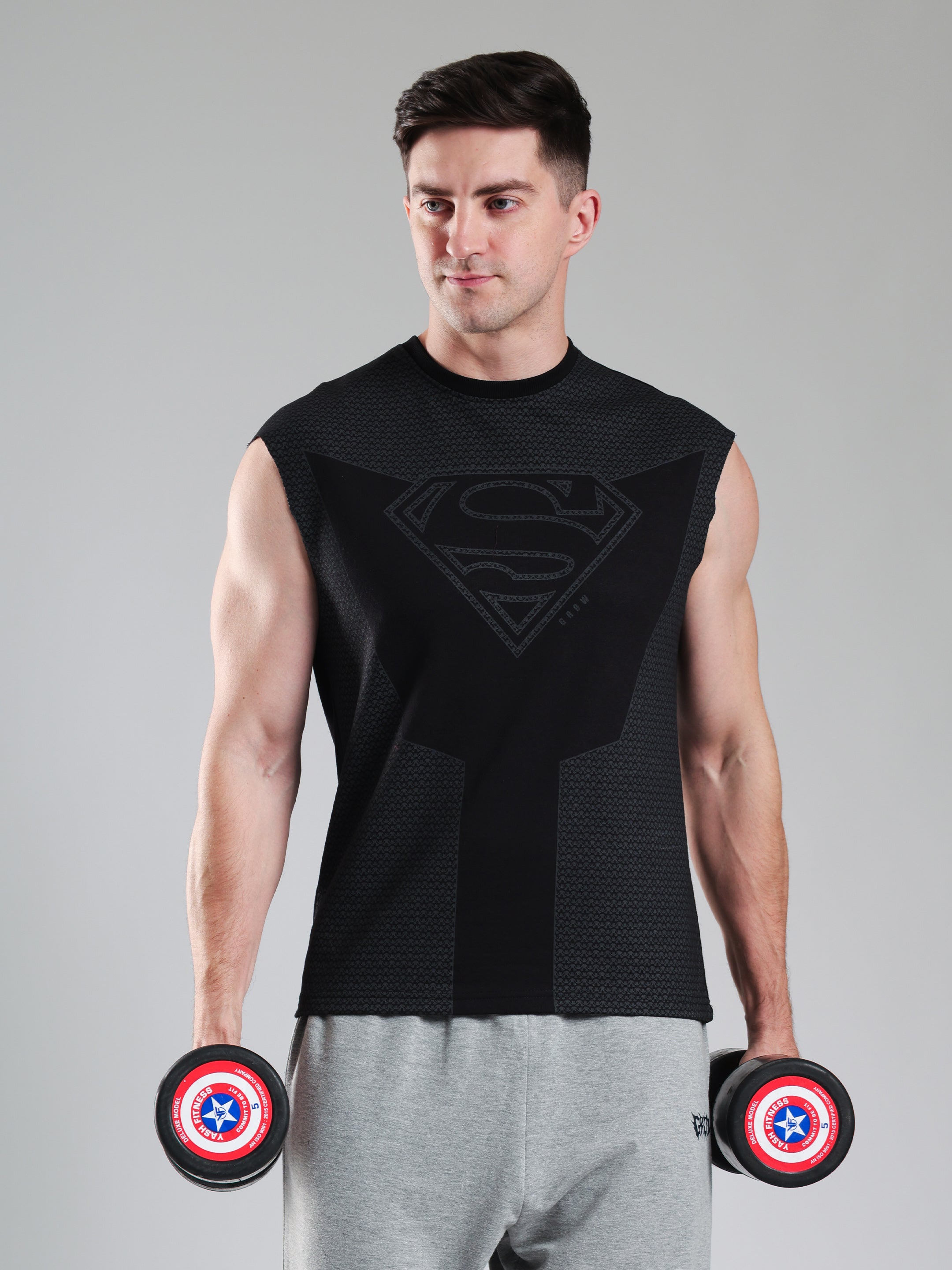 Superman Capsleeves Tee Black
