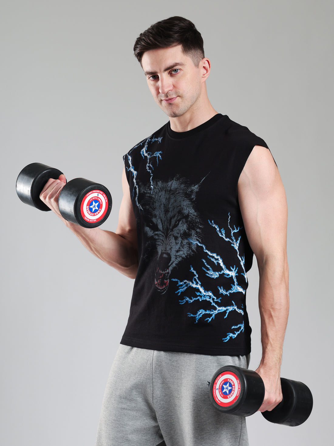 Grow ThunderWolf Capsleeves Tee Black