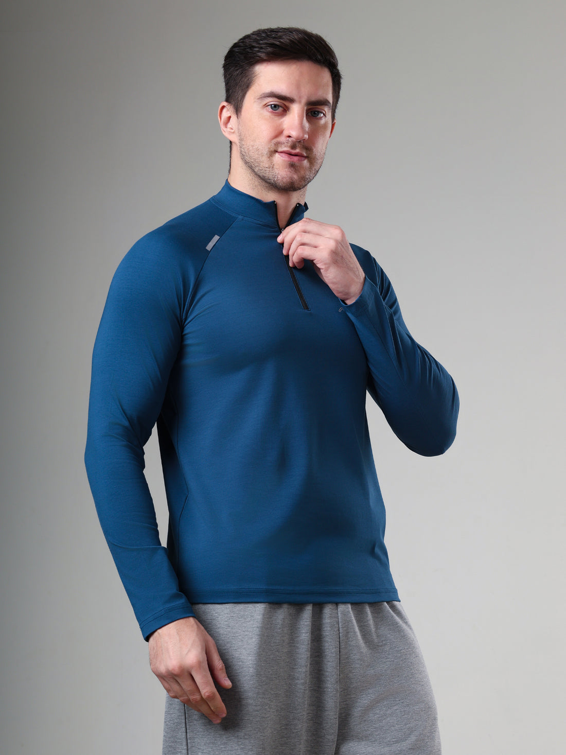 Raglan Quarter Zip T-Shirt Airforce