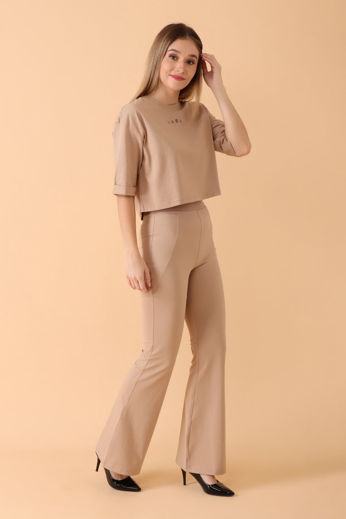 GROW Lounge Luxe Co-ord Set Beige Beauty