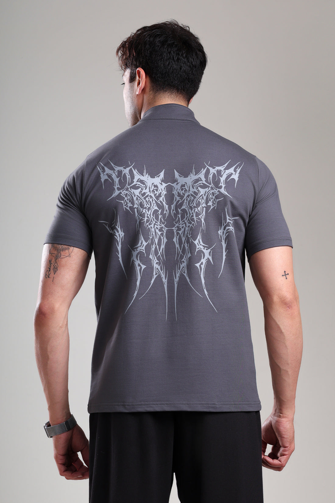 GROW AlphaFlex Quarter Zip Tshirt Dark Grey