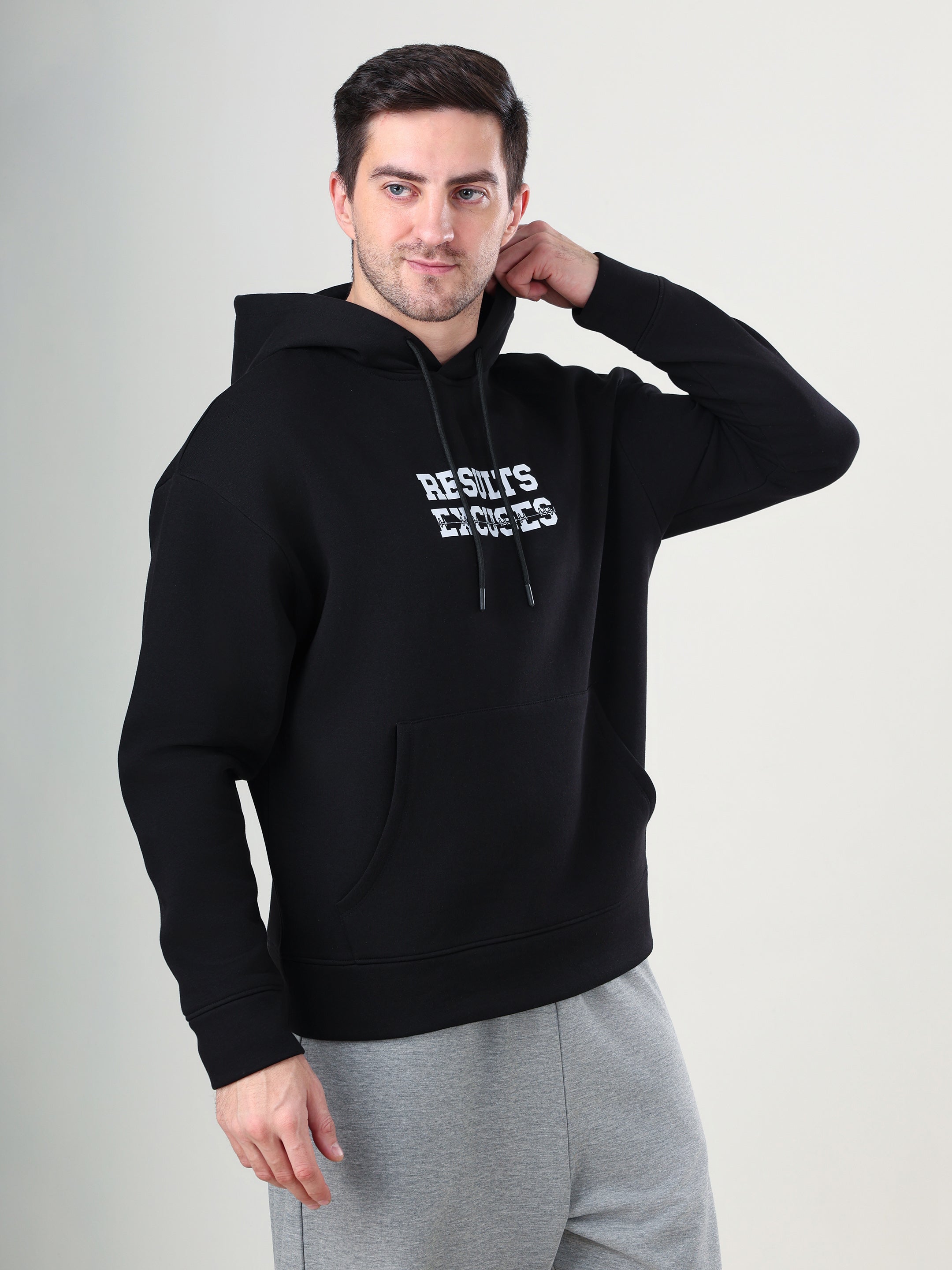 Result Oversize Hoodie Black