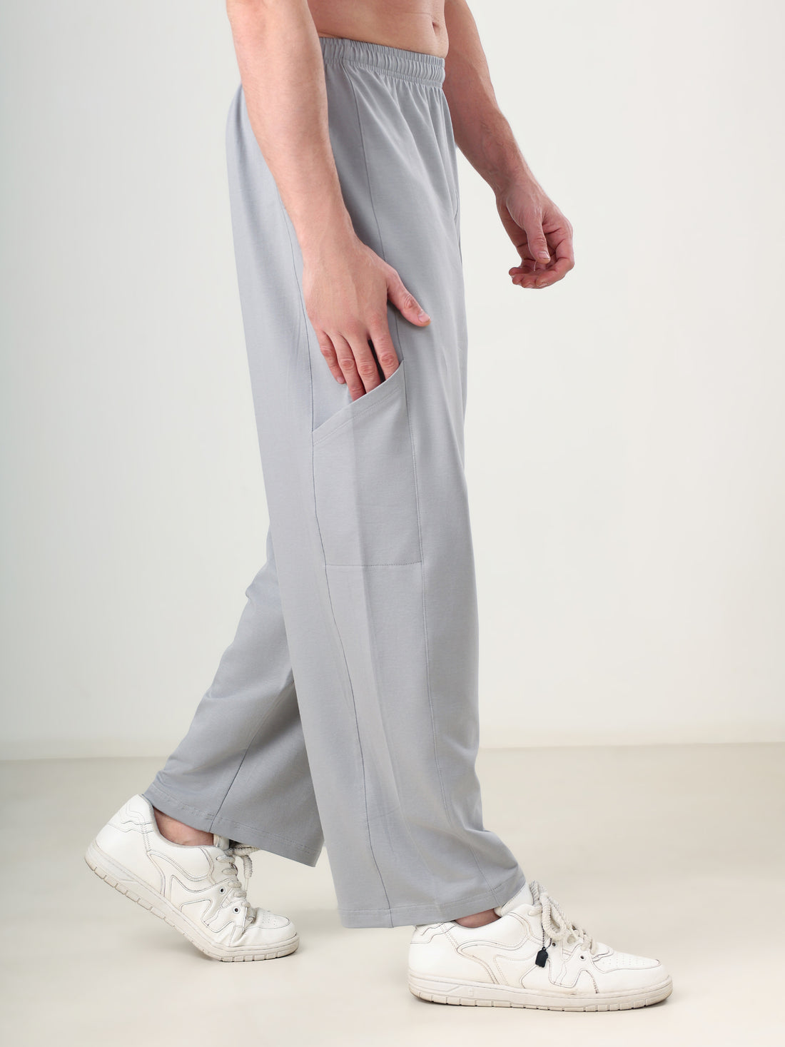 Grow Performance Wide Joggers Light Grey