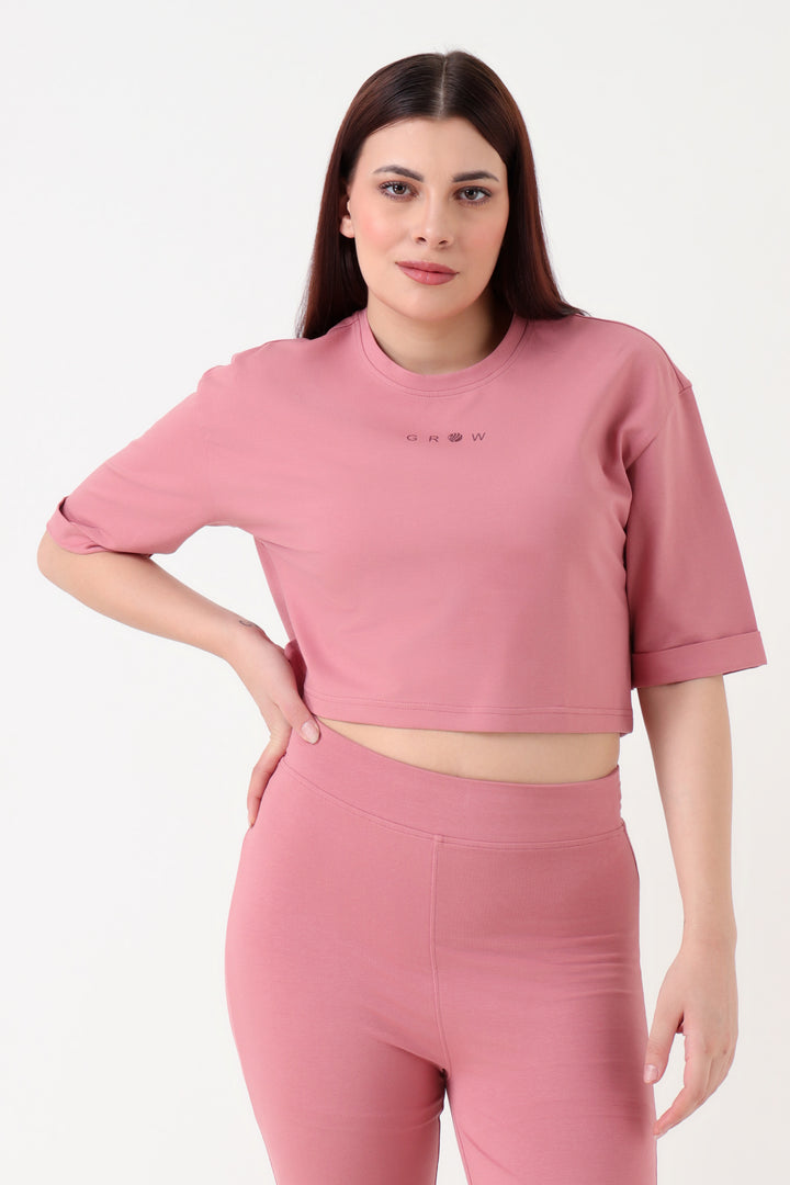 Ease Oversized Crop Top Onion