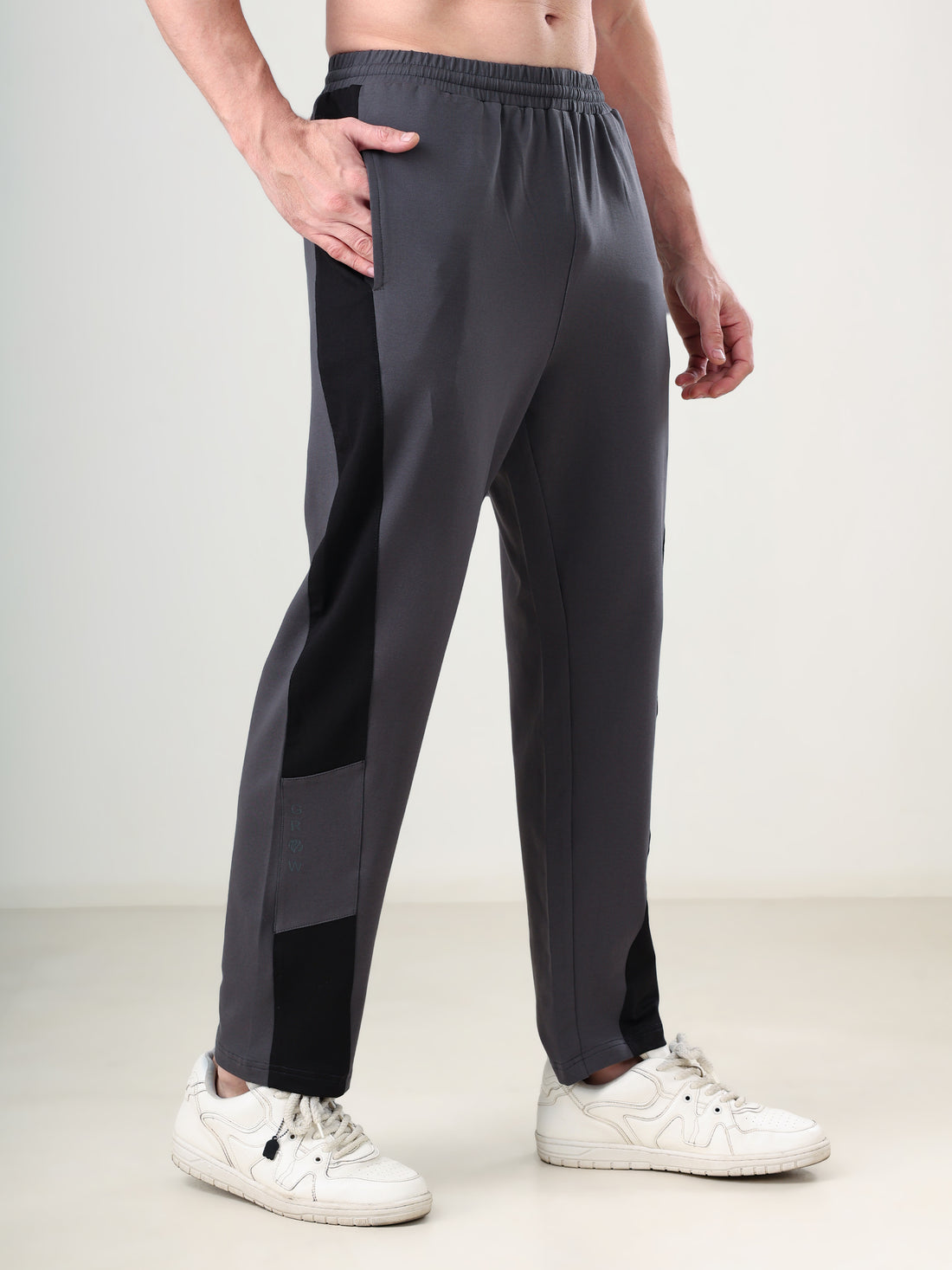 Grow Knitted Terry joggers Dark Grey