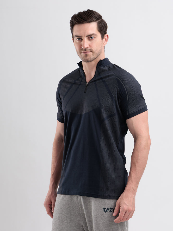 GROW Elevate Quarter Zip Tee Navy