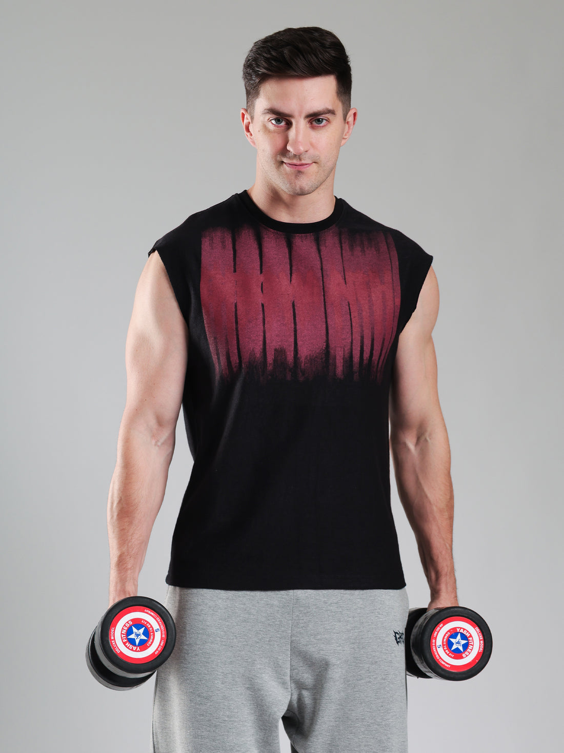 Grow ShadowDrip Capsleeves Tee Black maroon