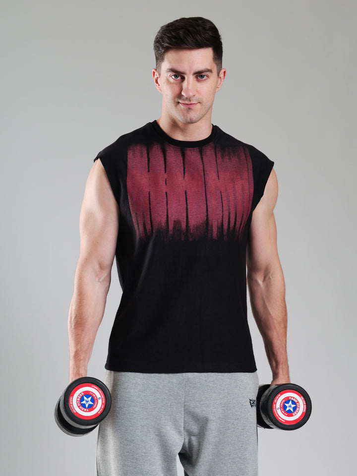 Grow ShadowDrip Capsleeves Tee Black maroon