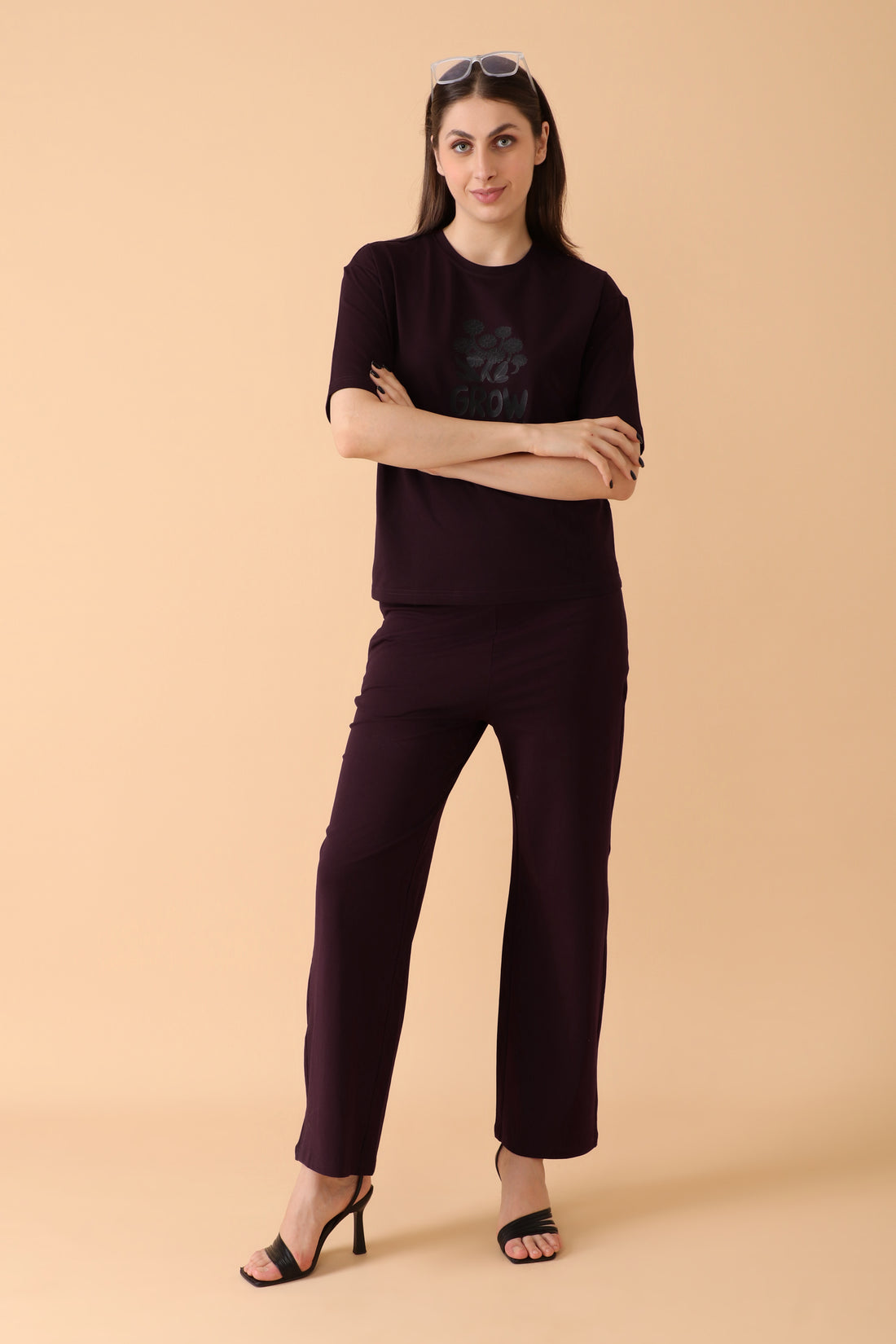 Cloud Nine Co-ord set Wine Dusk