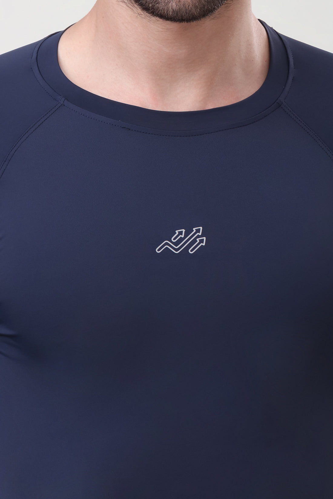 Nylon Compression Fullsleeves T-shirt Navy Blue