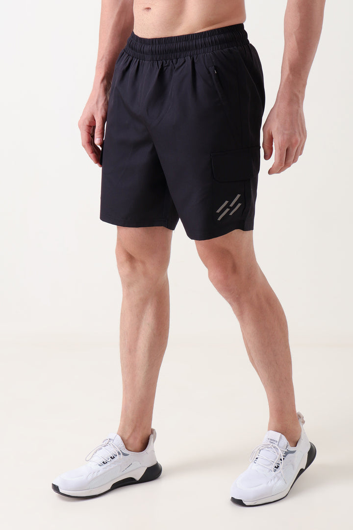 Dobby Cargo Shorts Black