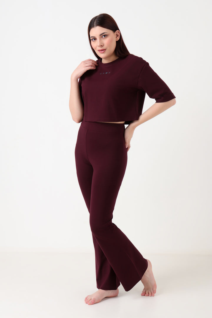 All Day Ease Co-ord Set Wine