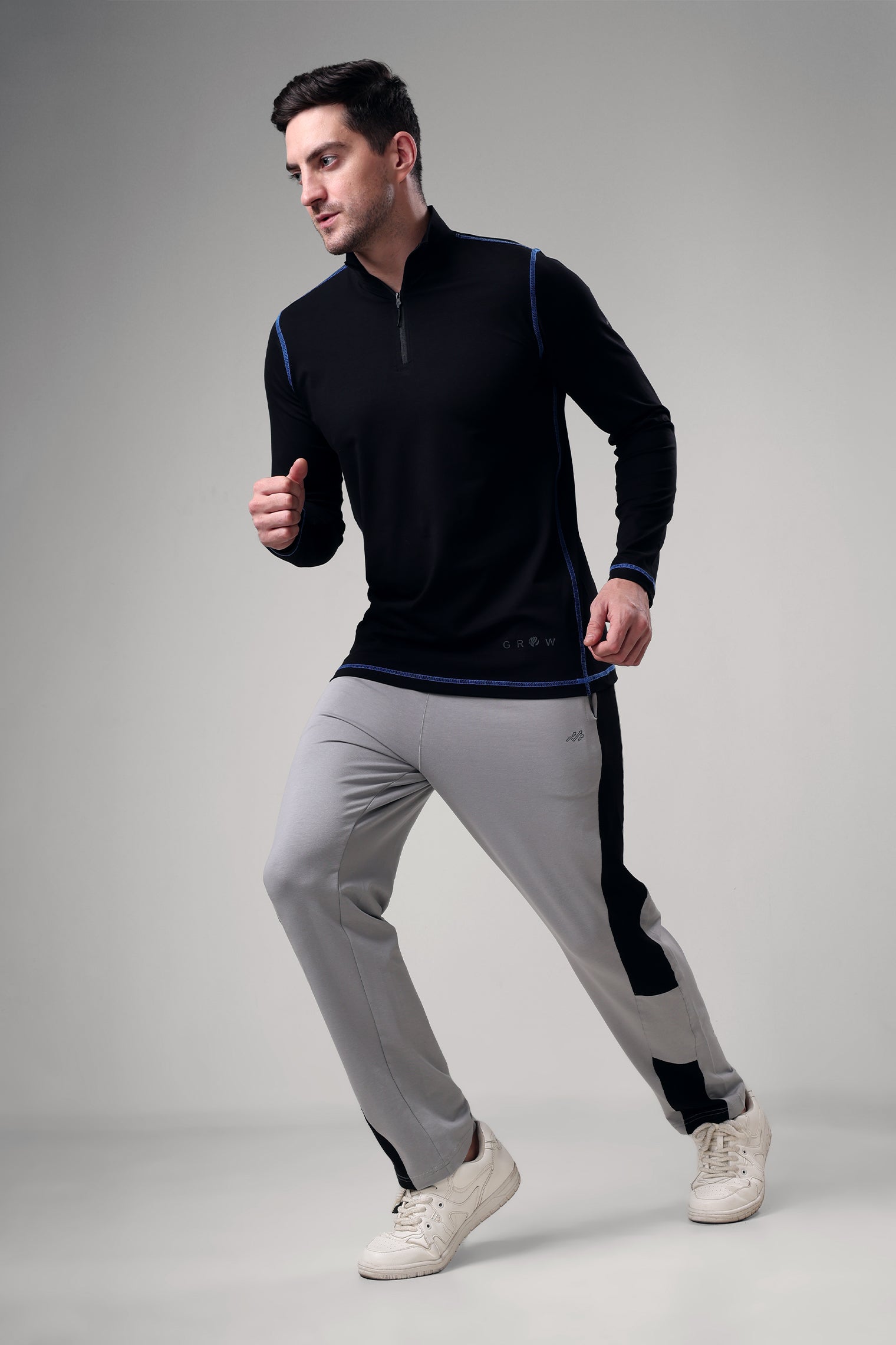 Grow 5T Quarter Zip T-shirt Black