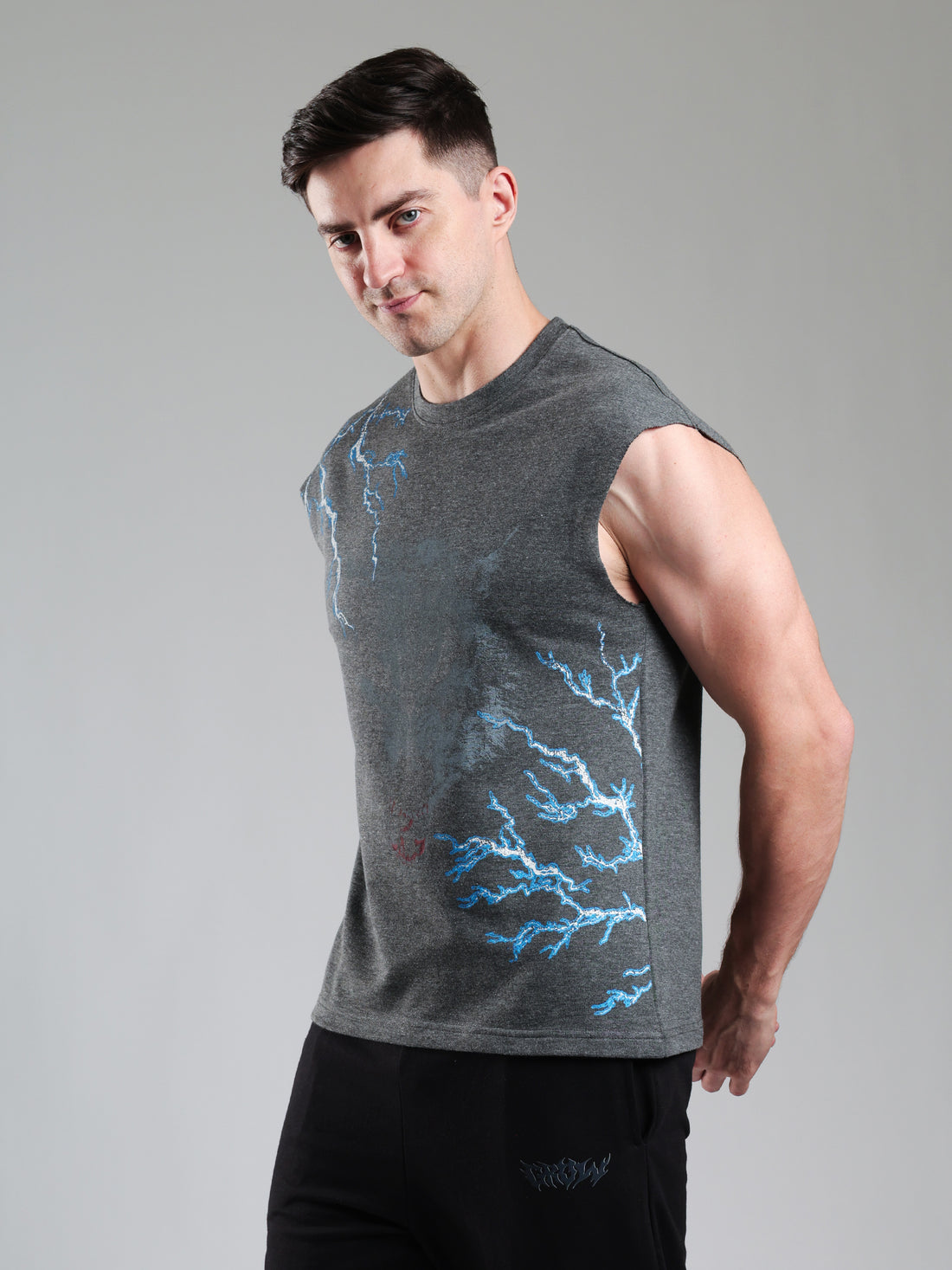 Grow ThunderWolf Capsleeves Tee Dark Grey
