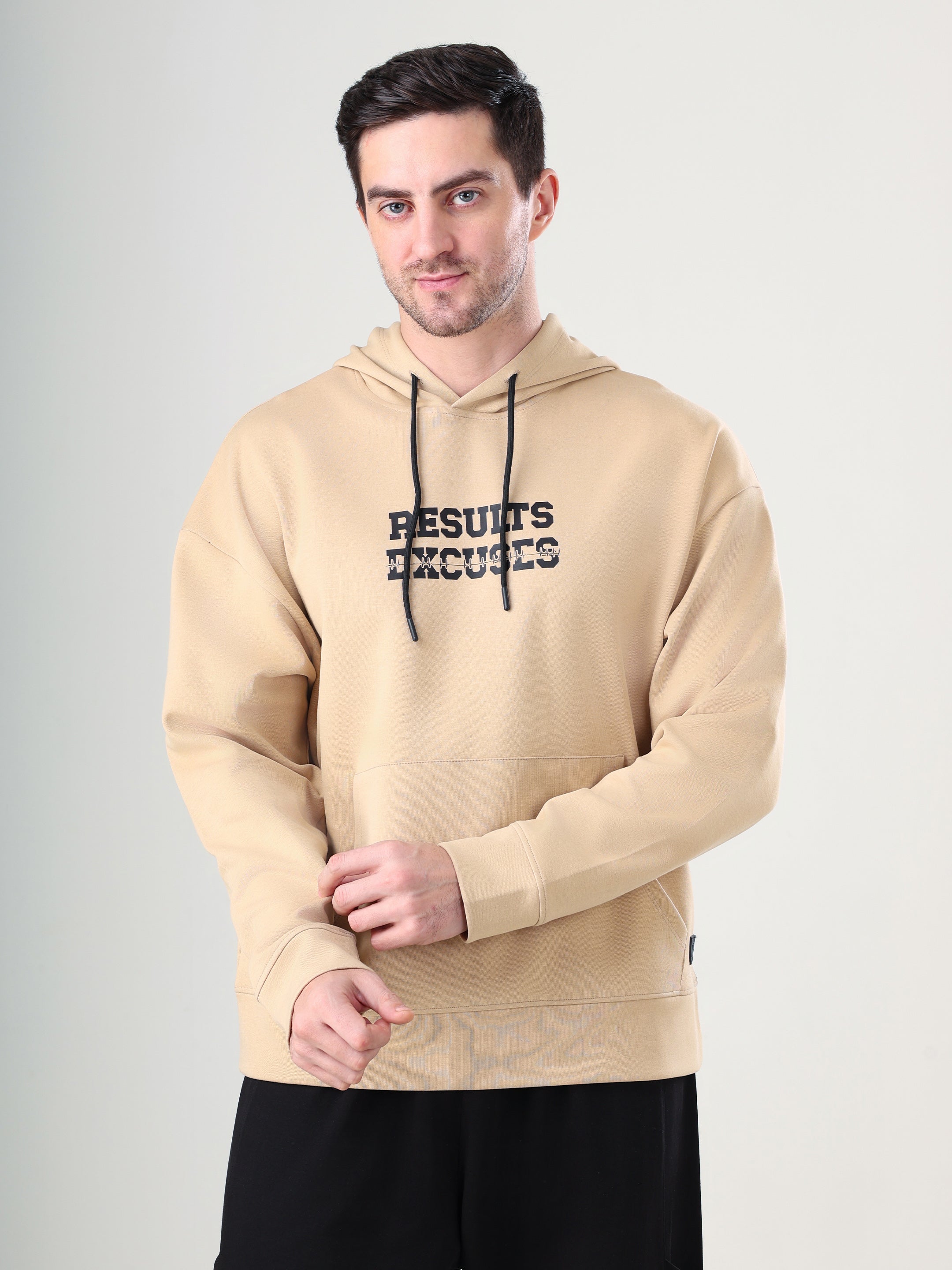 Result Oversize Hoodie Beige