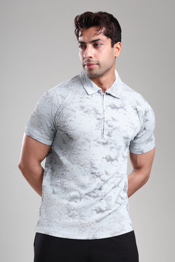 GROW Textured Polo Tee Mint