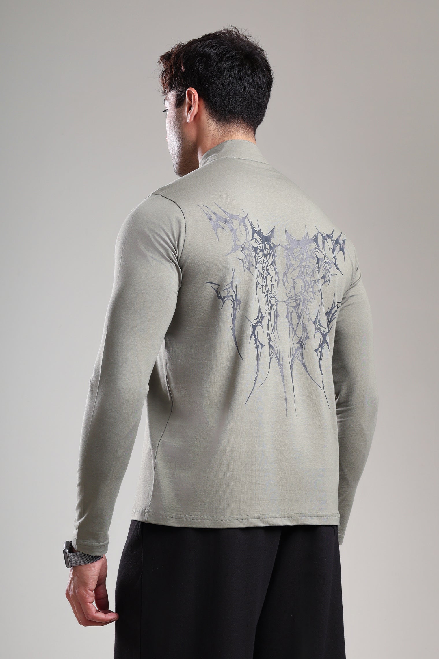 GROW ThunderFlex Zip Tshirt Mid Grey