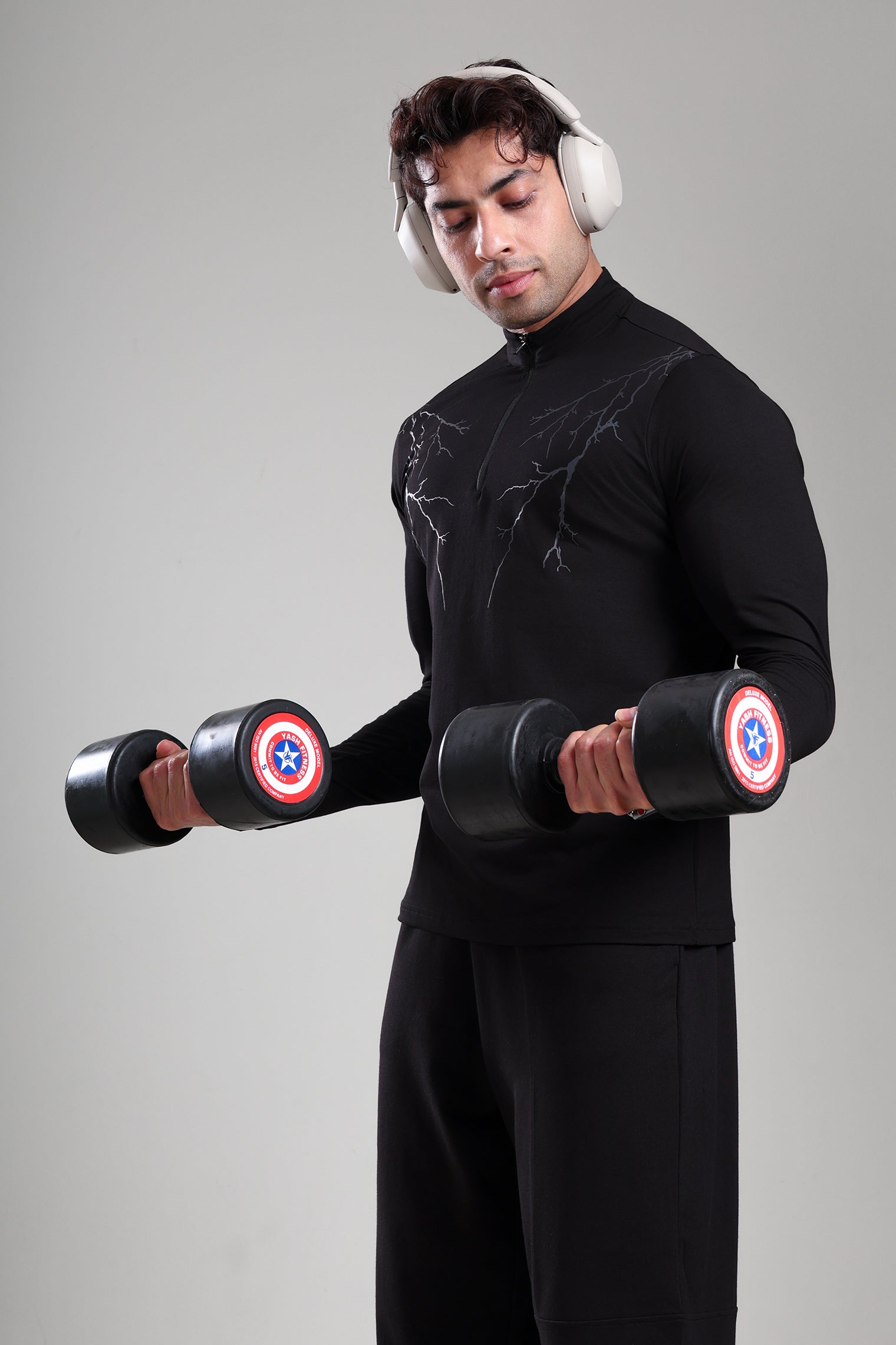 GROW ThunderFlex Zip Tshirt Black