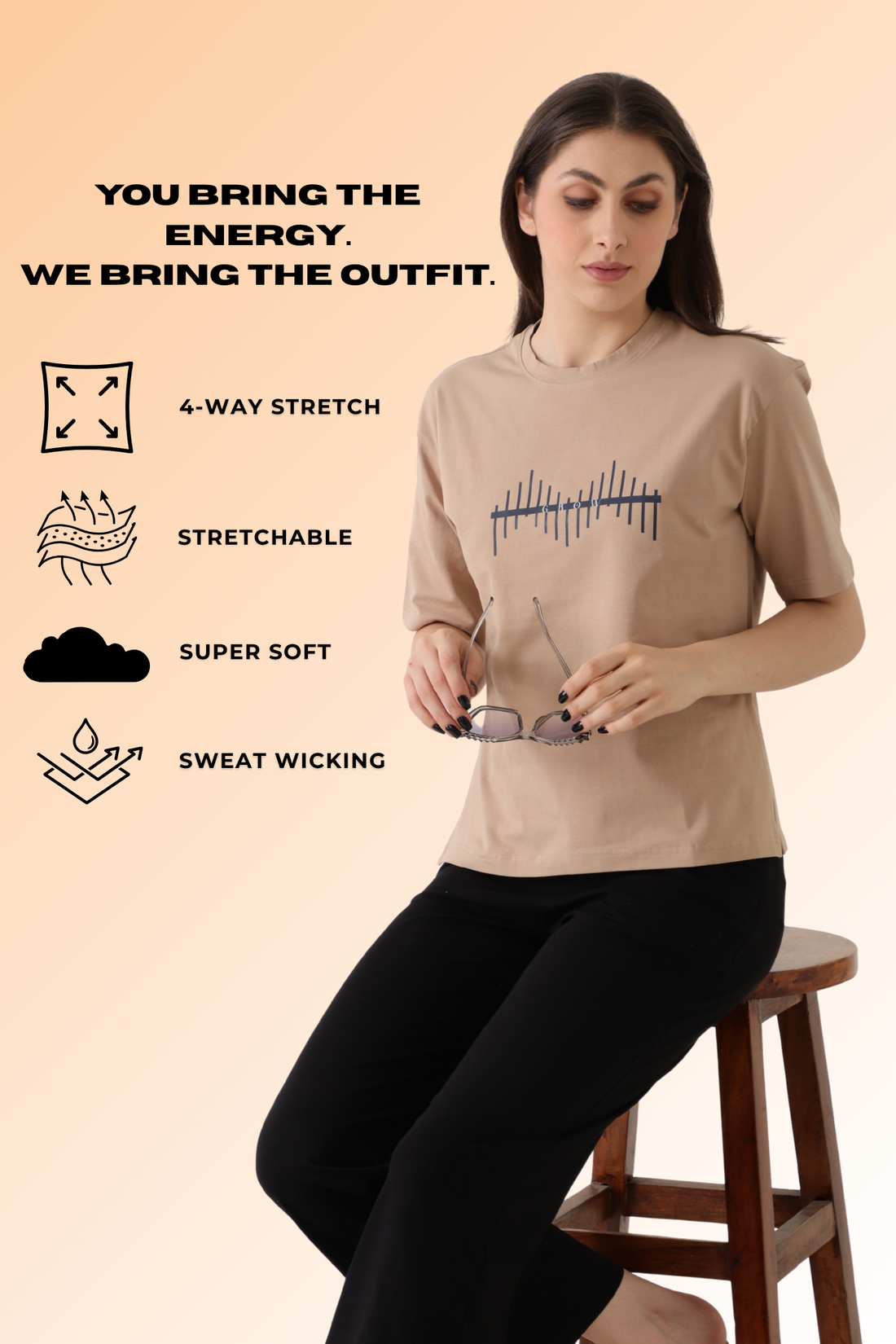 Slit & Chill Tee Barely Beige