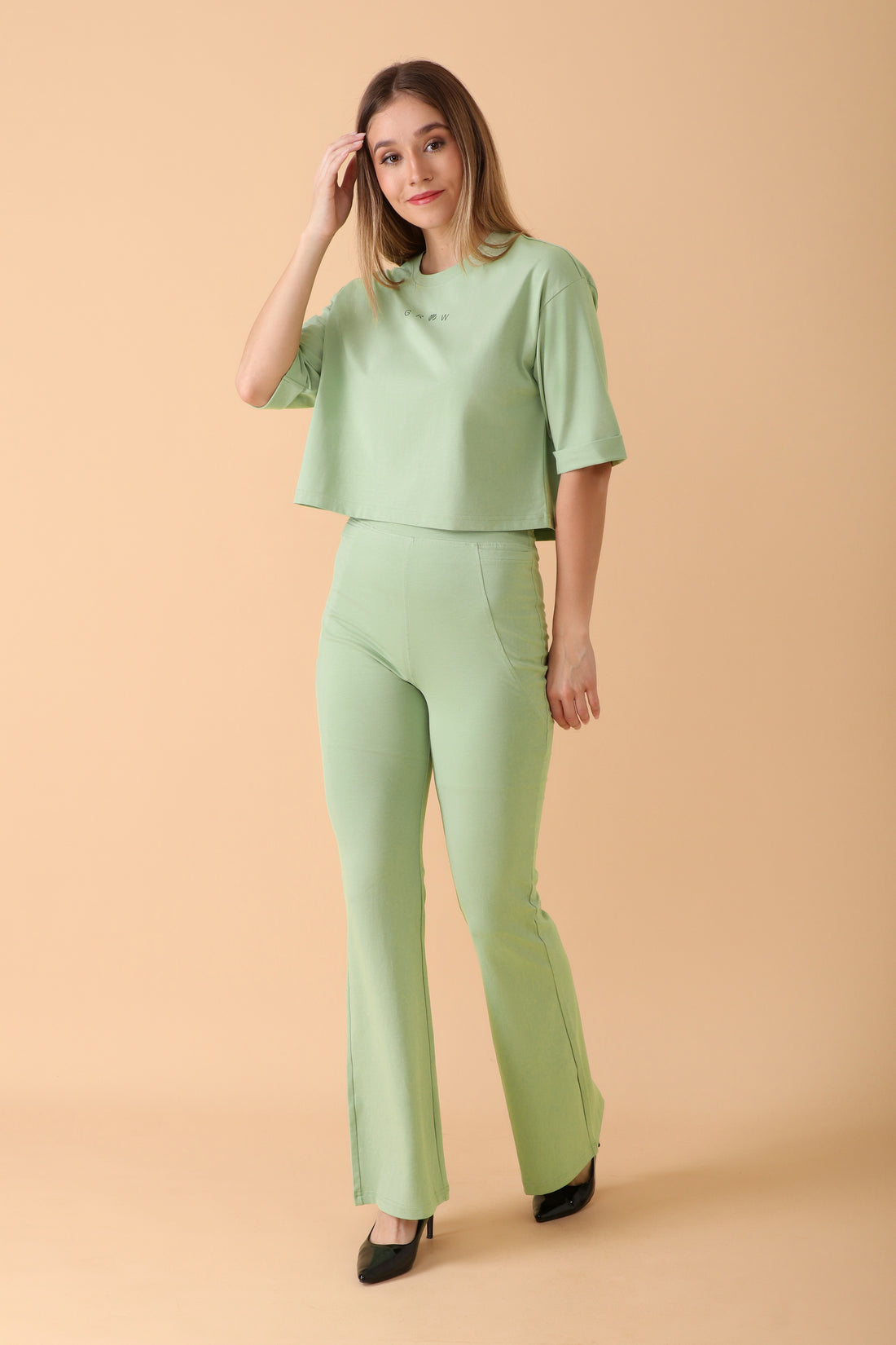 GROW Lounge Luxe Co-ord Set Matcha Mist