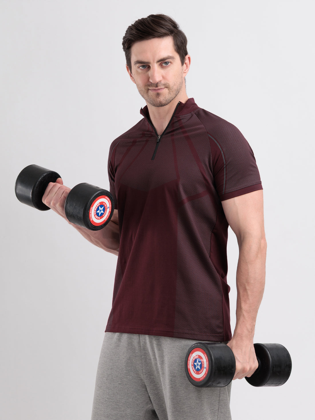 GROW Elevate Quarter Zip Tee Wine